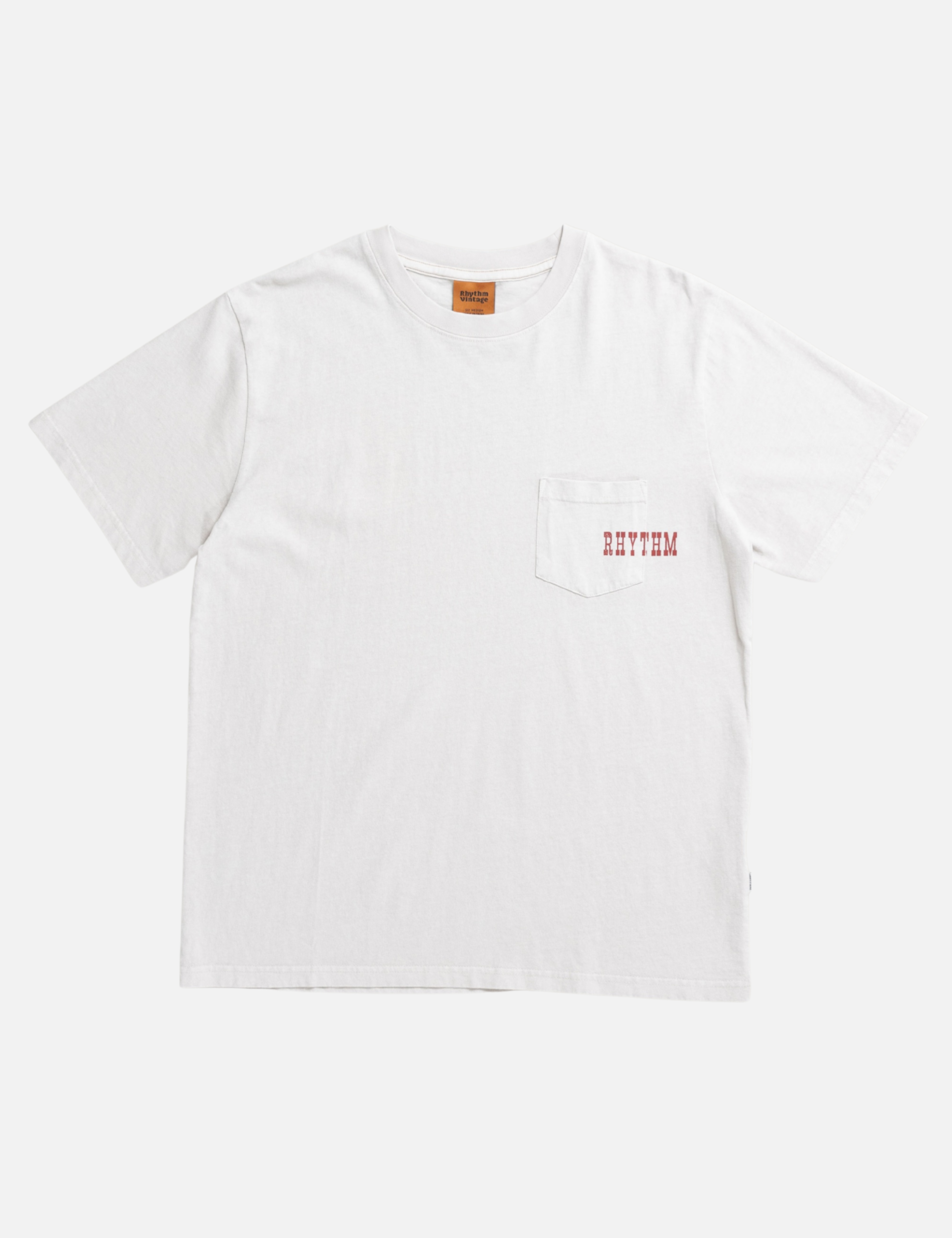 Rhythm Durango Vintage Pocket Short Sleeve T-Shirt Men’s Tops for Men Summer Outfits Cool Unique Pocket Tees White Athens GA Georgia Kempt Menswear Store Near Me
