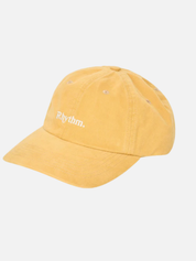 Rhythm Essential Brushed Twill Cap Mustard Yellow Embroidered Front 100% Cotton Low Profile Soft Hat Men’s Accessories for Men Guy’s Summer Hats Headwear Athens Kempt Menswear Store Near Me