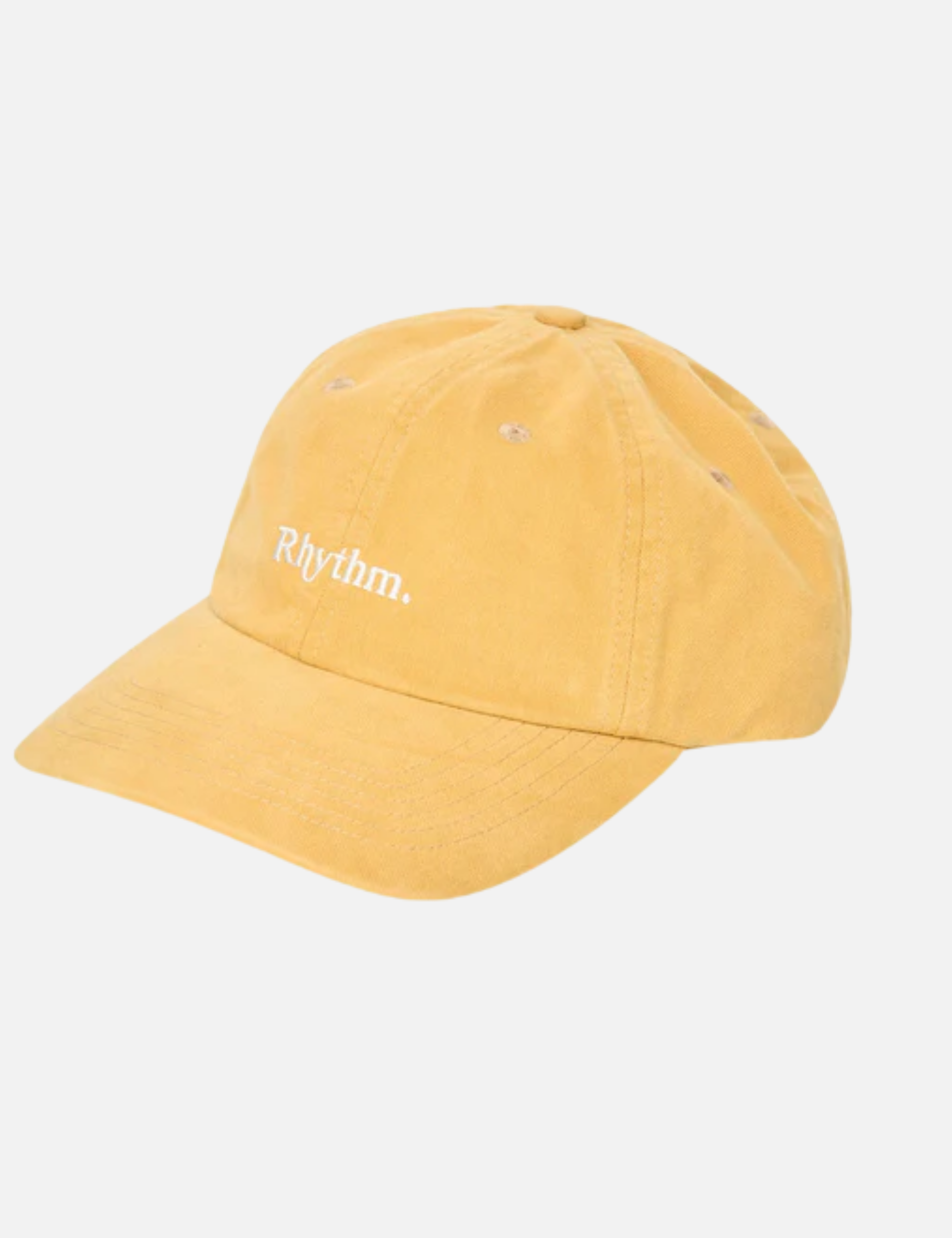 Rhythm Essential Brushed Twill Cap Mustard Yellow Embroidered Front 100% Cotton Low Profile Soft Hat Men’s Accessories for Men Guy’s Summer Hats Headwear Athens Kempt Menswear Store Near Me