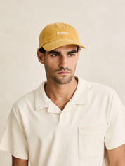 Rhythm Essential Brushed Twill Cap Mustard Yellow Embroidered Front 100% Cotton Low Profile Soft Hat Men’s Accessories for Men Guy’s Summer Hats Headwear Athens Kempt Menswear Store Near Me