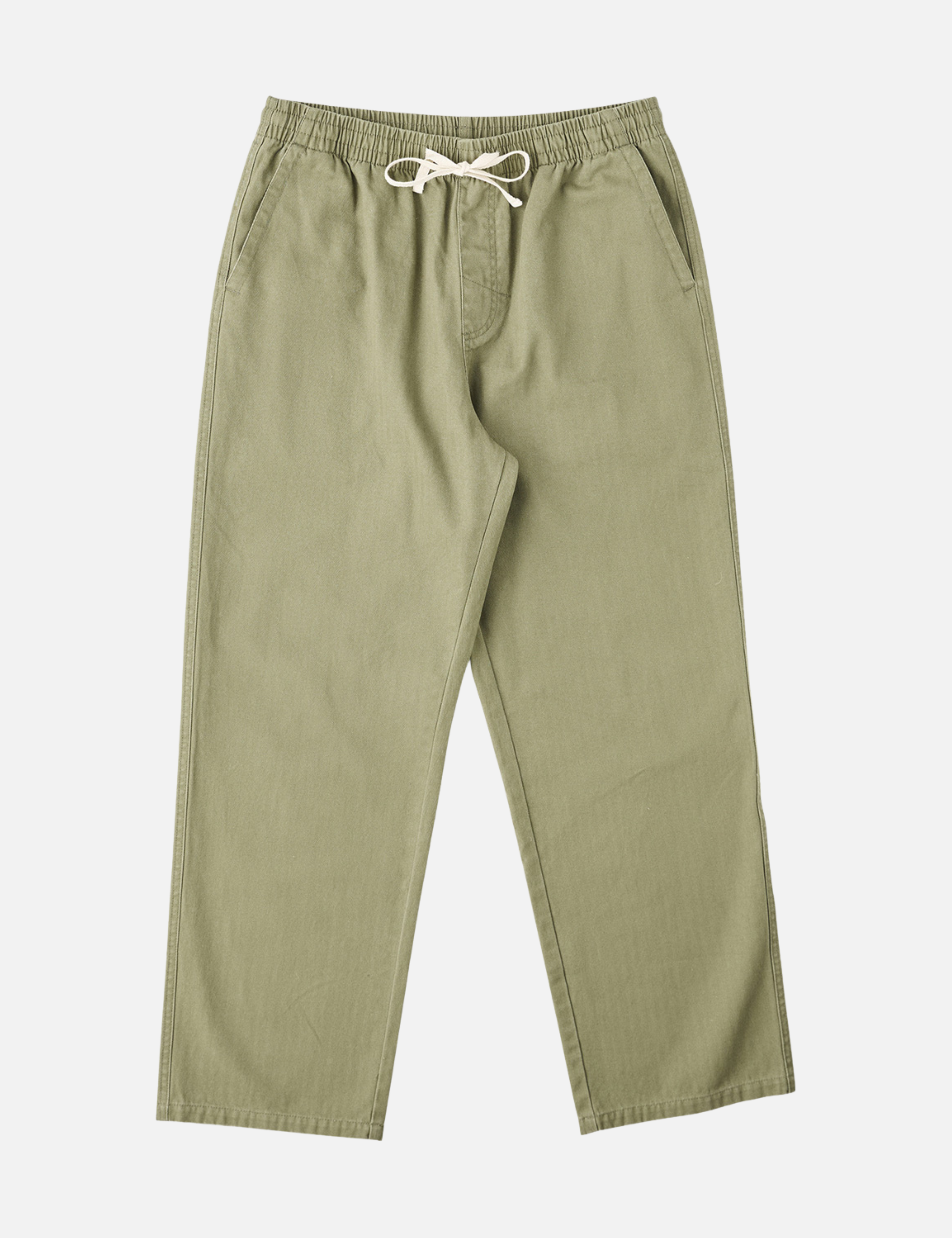 Rhythm Essential Herringbone Jam Pant Olive Drawstring relaxed pant Athens GA Kempt Mens Store