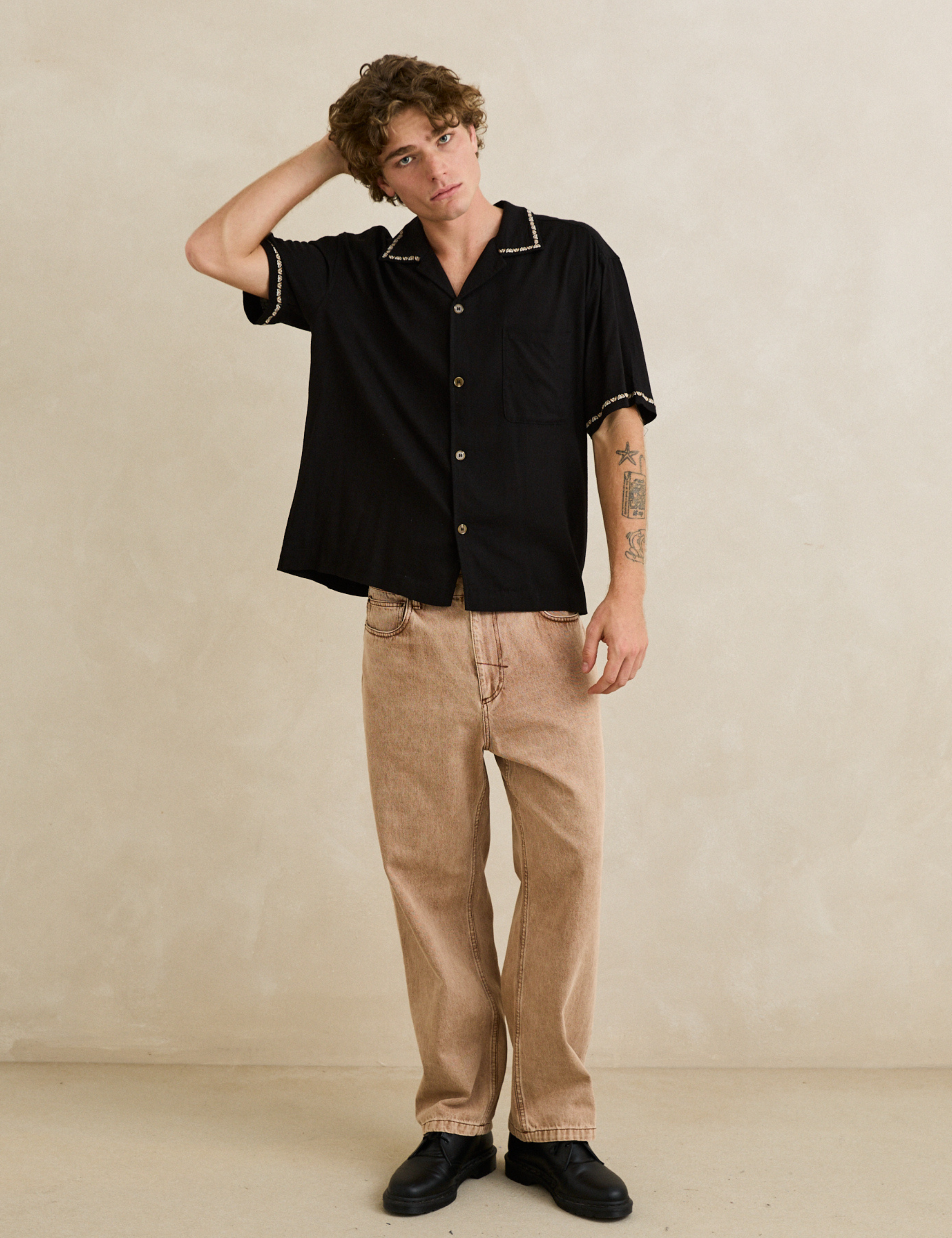 Rhythm Essential Jean Cedar Khaki Tan Loose Fit Pant Jean for Men Baggy Jeans for Guys Men’s Bottoms Athens GA Georgia Kempt Menswear Store Near Me