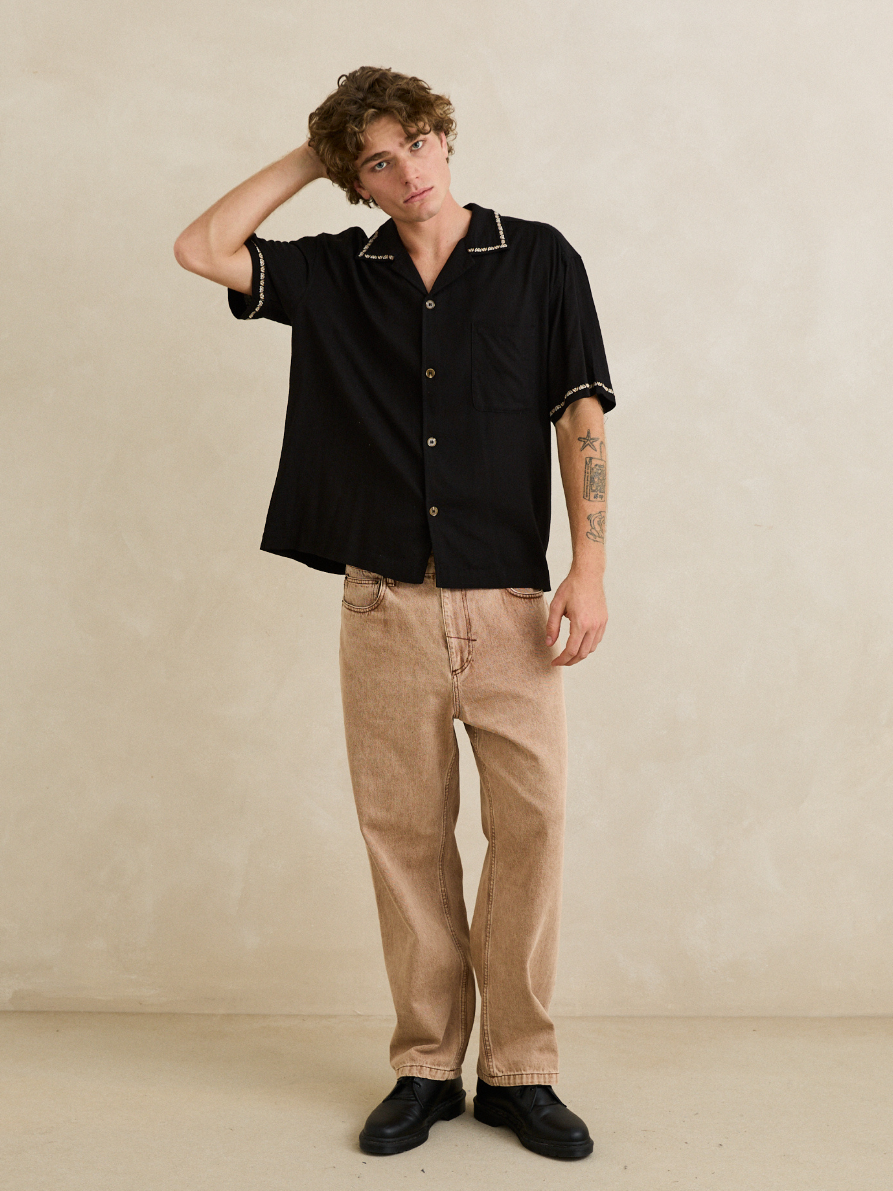 Rhythm Essential Jean Cedar Khaki Tan Loose Fit Pant Jean for Men Baggy Jeans for Guys Men’s Bottoms Athens GA Georgia Kempt Menswear Store Near Me