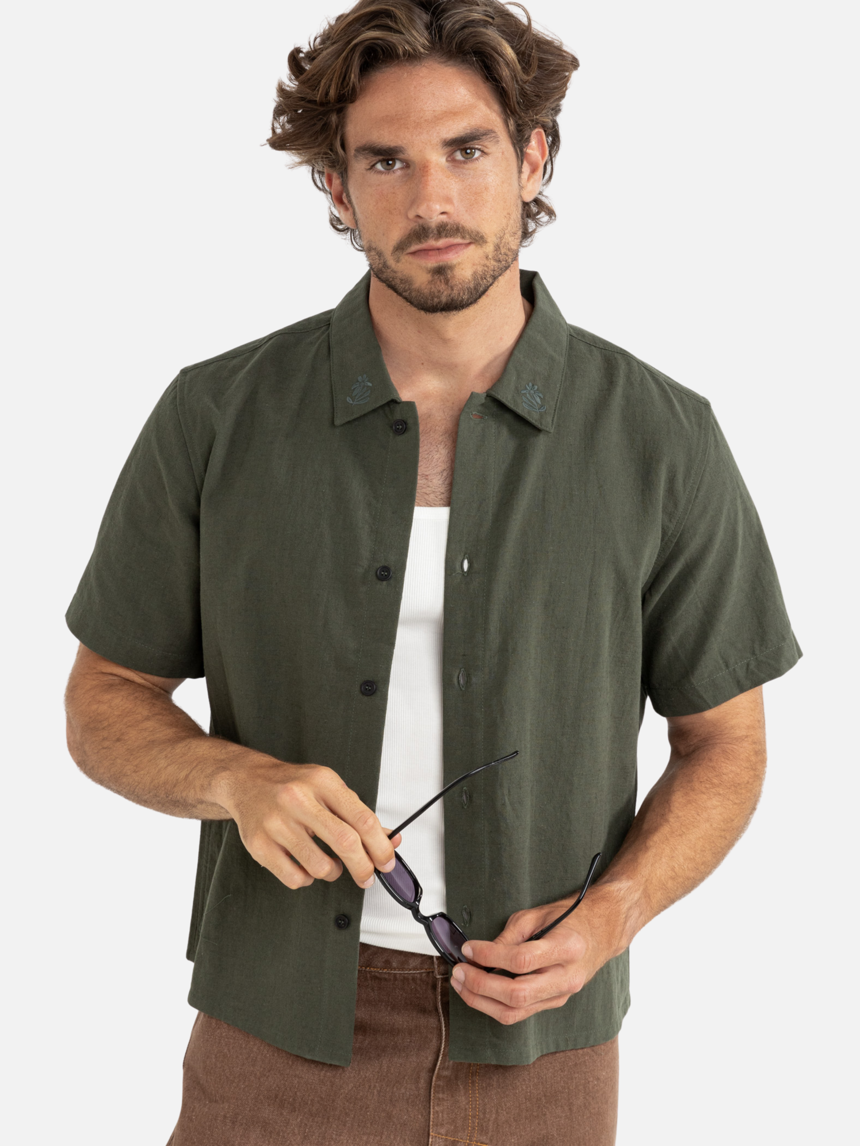 Rhythm Grange Crop Shirt