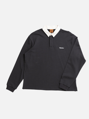Rhythm Koa Rugby LS Polo - Black