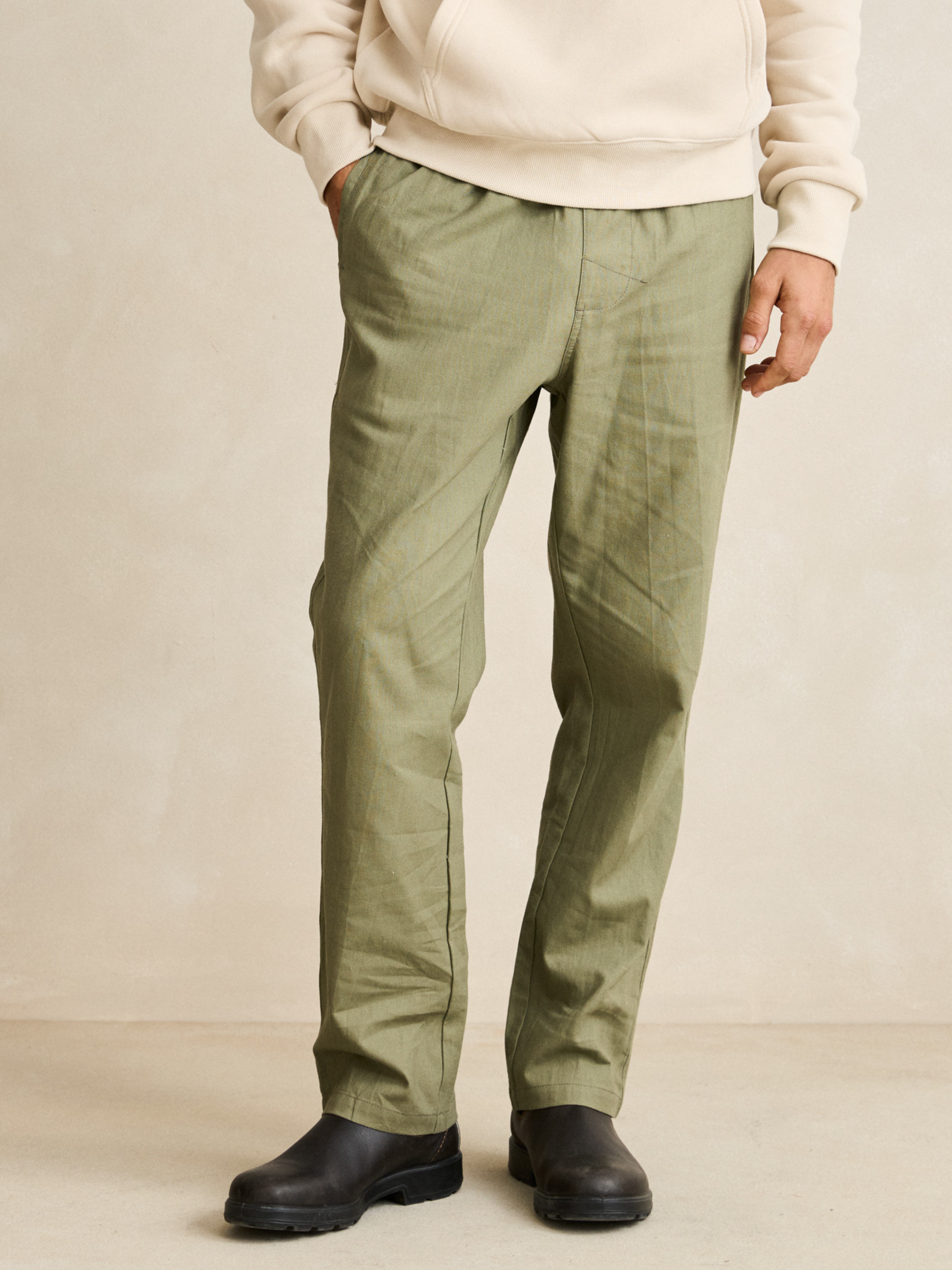 Rhythm Linen Jam Pant Olive Green Elastic Waistband Drawstring Relaxed Men’s Summer Pants Bottoms for Guys Vacation Outfits Athens GA Georgia Kempt Menswear Store Near Me
