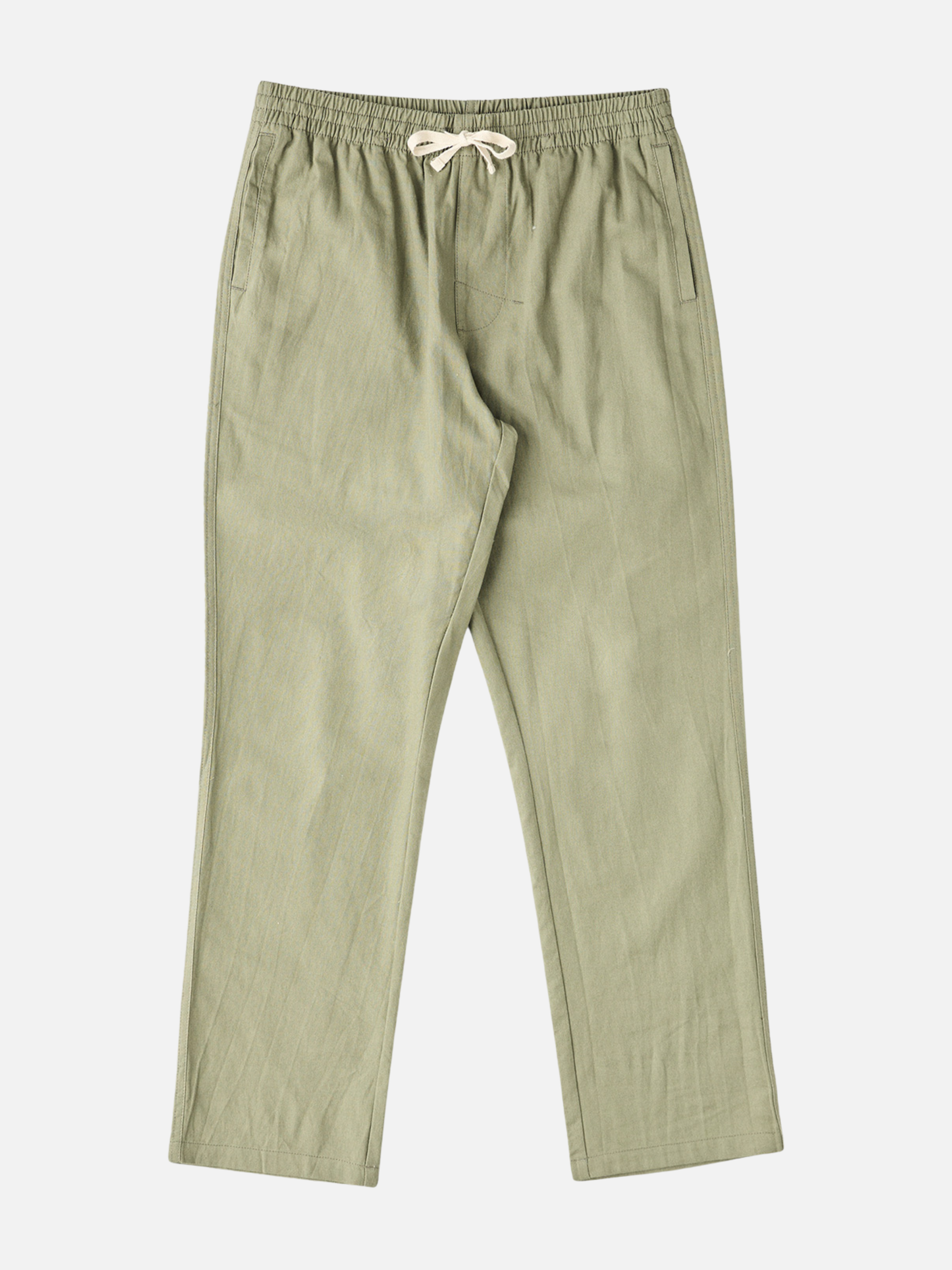 Rhythm Linen Jam Pant Olive Green Elastic Waistband Drawstring Relaxed Men’s Summer Pants Bottoms for Guys Vacation Outfits Athens GA Georgia Kempt Menswear Store Near Me