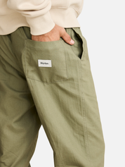 Rhythm Linen Jam Pant Olive Green Elastic Waistband Drawstring Relaxed Men’s Summer Pants Bottoms for Guys Vacation Outfits Athens GA Georgia Kempt Menswear Store Near Me