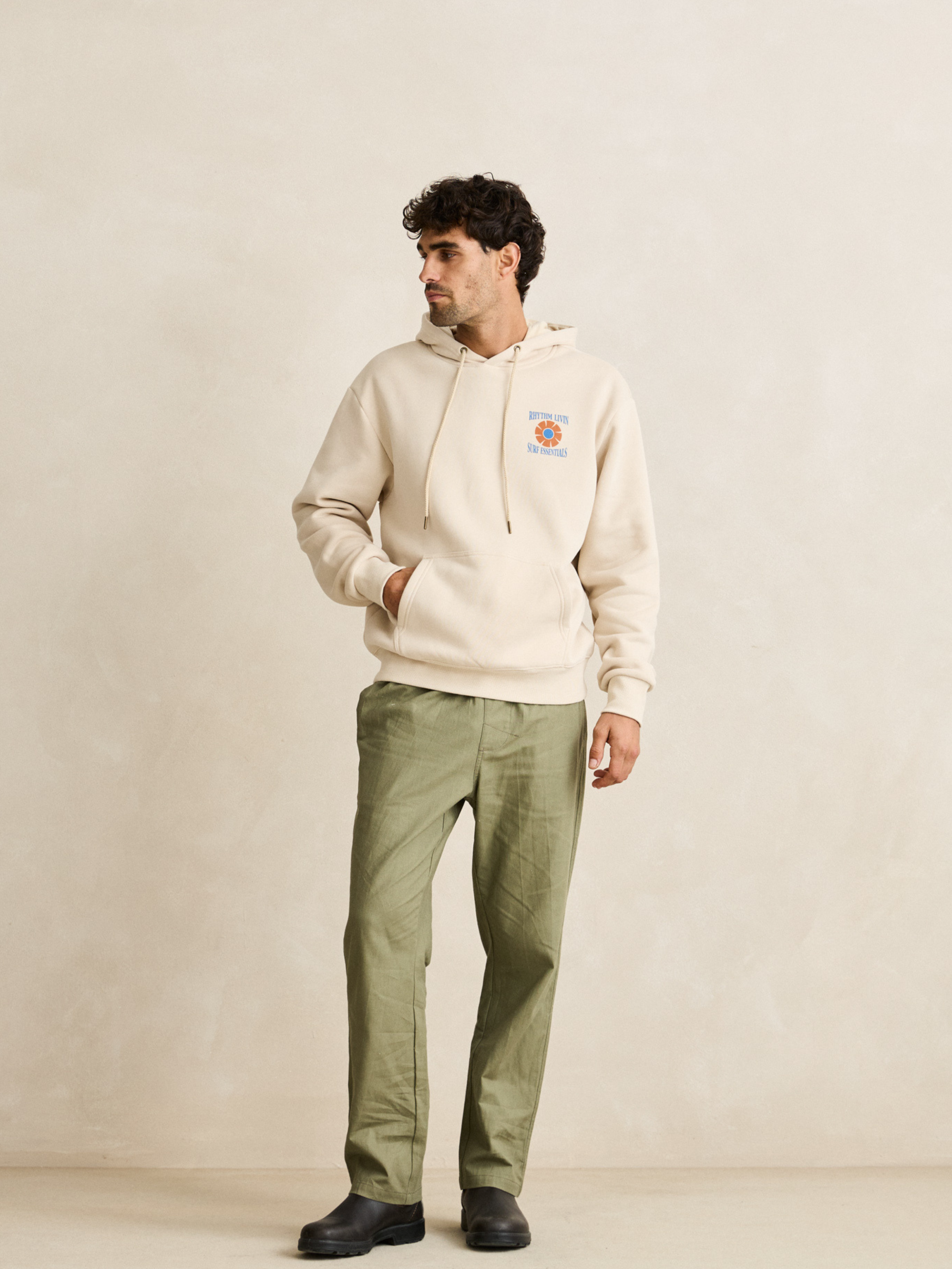 Rhythm Linen Jam Pant Olive Green Elastic Waistband Drawstring Relaxed Men’s Summer Pants Bottoms for Guys Vacation Outfits Athens GA Georgia Kempt Menswear Store Near Me