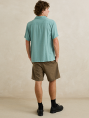 Rhythm Lucas SS Short Sleeve Shirt Seafoam Blue Collared Button Down Casual Mens Tops for Men Summer Shirts for Guys Athens GA Georgia Kempt Menswear Store Near Me