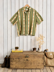 Rhythm Propagate SS Short Sleeve Shirt Aloe Green Yellow Art Print Collared Button Up Summer Shirt for Guys Men’s Tops for Men Athens GA Georgia Kempt Menswear Store Near Me