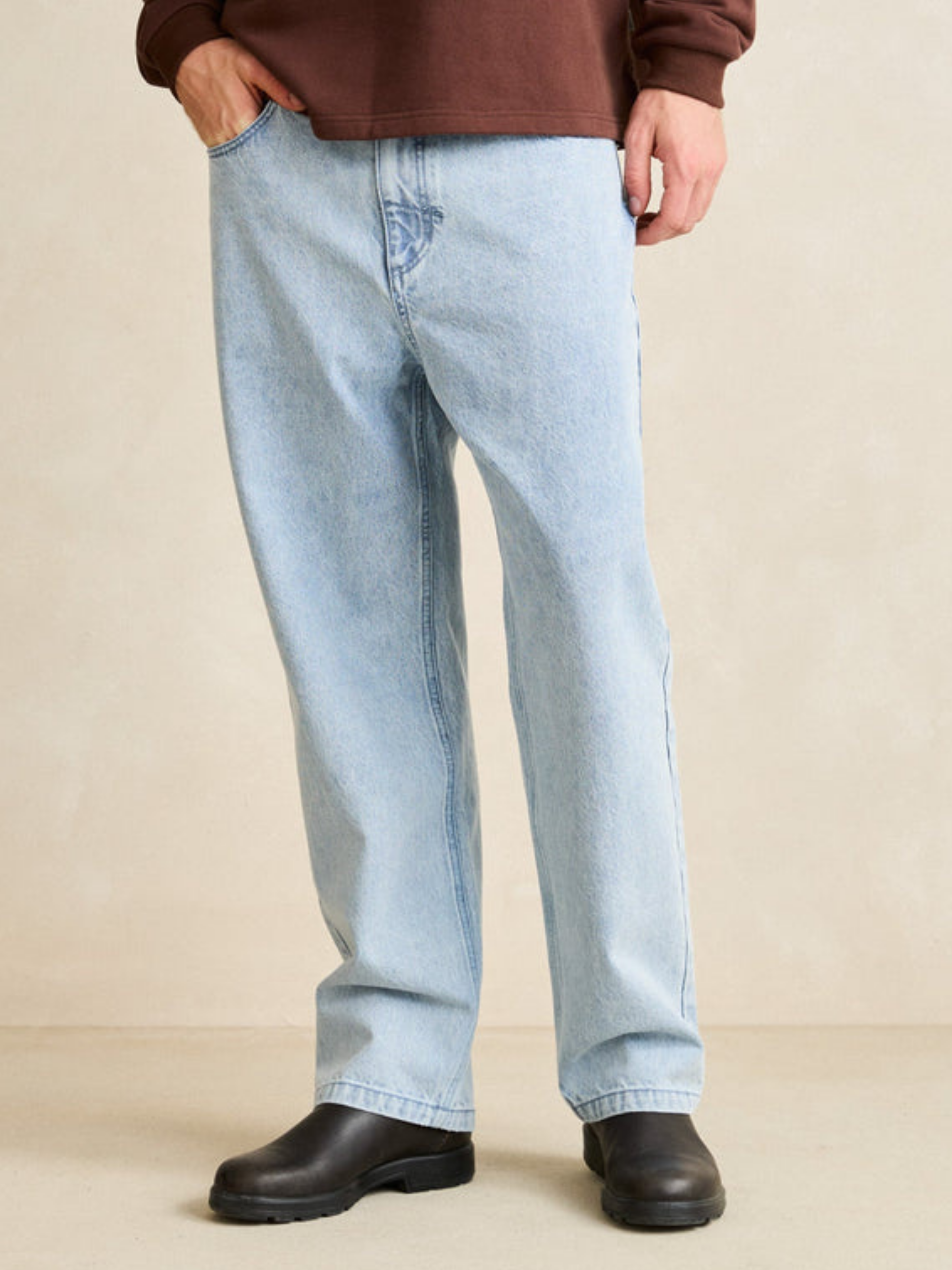 Rhythm Relaxed Heavywash Jean Light Blue Straight Relaxed Loose Fit Leg Men’s Denim Jeans Pants for Men Light Wash Denims Athens GA Georgia Kempt Menswear Store Near Me