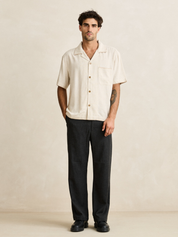 Rhythm Relaxed Whip Stitch Shirt - Natural