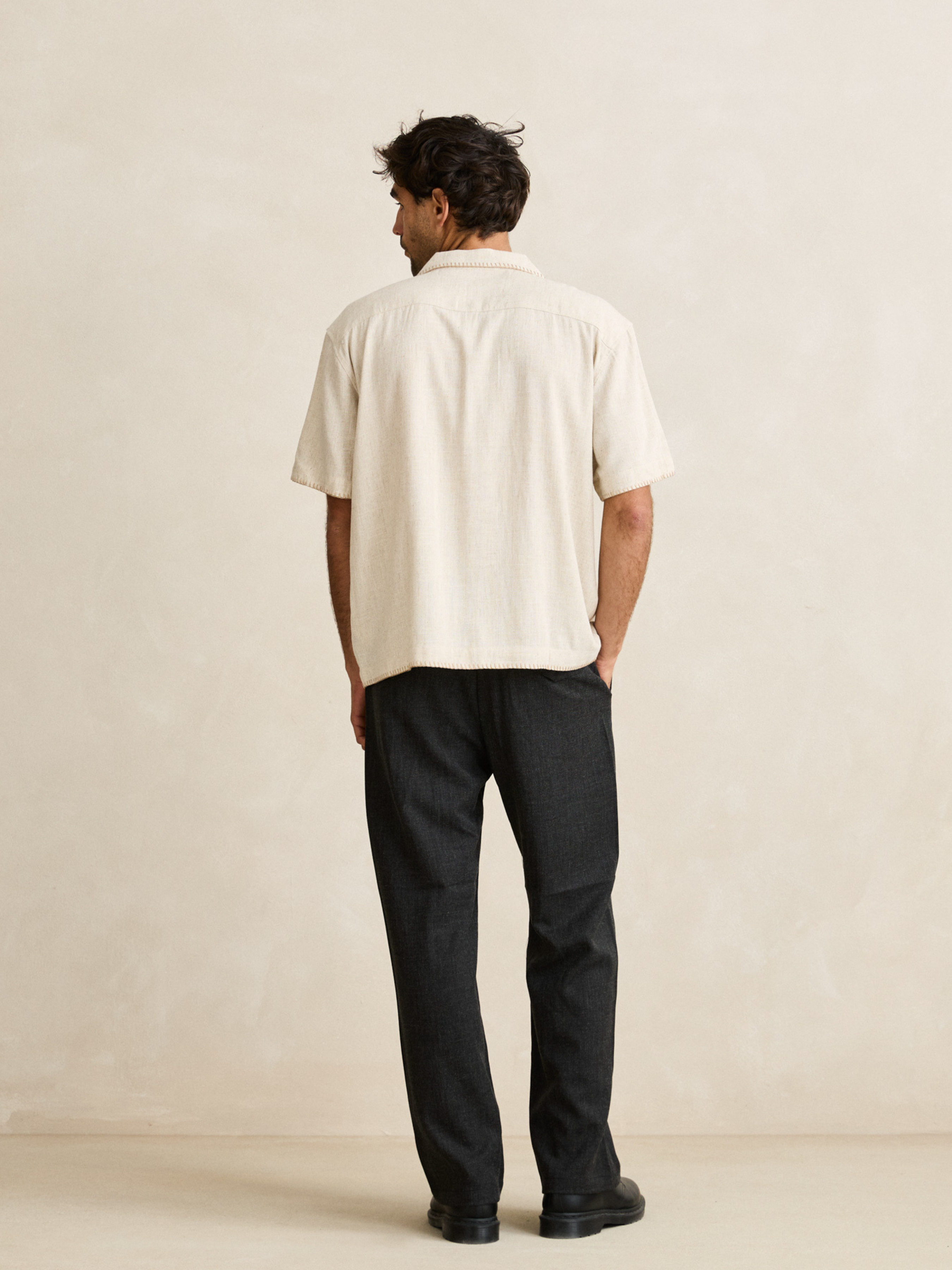 Rhythm Relaxed Whip Stitch Shirt - Natural