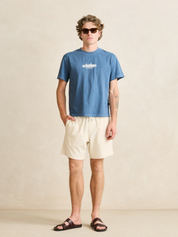 Rhythm Sounds Contrast Band T-Shirt - Blue