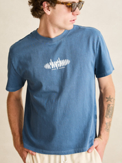 Rhythm Sounds Contrast Band T-Shirt - Blue