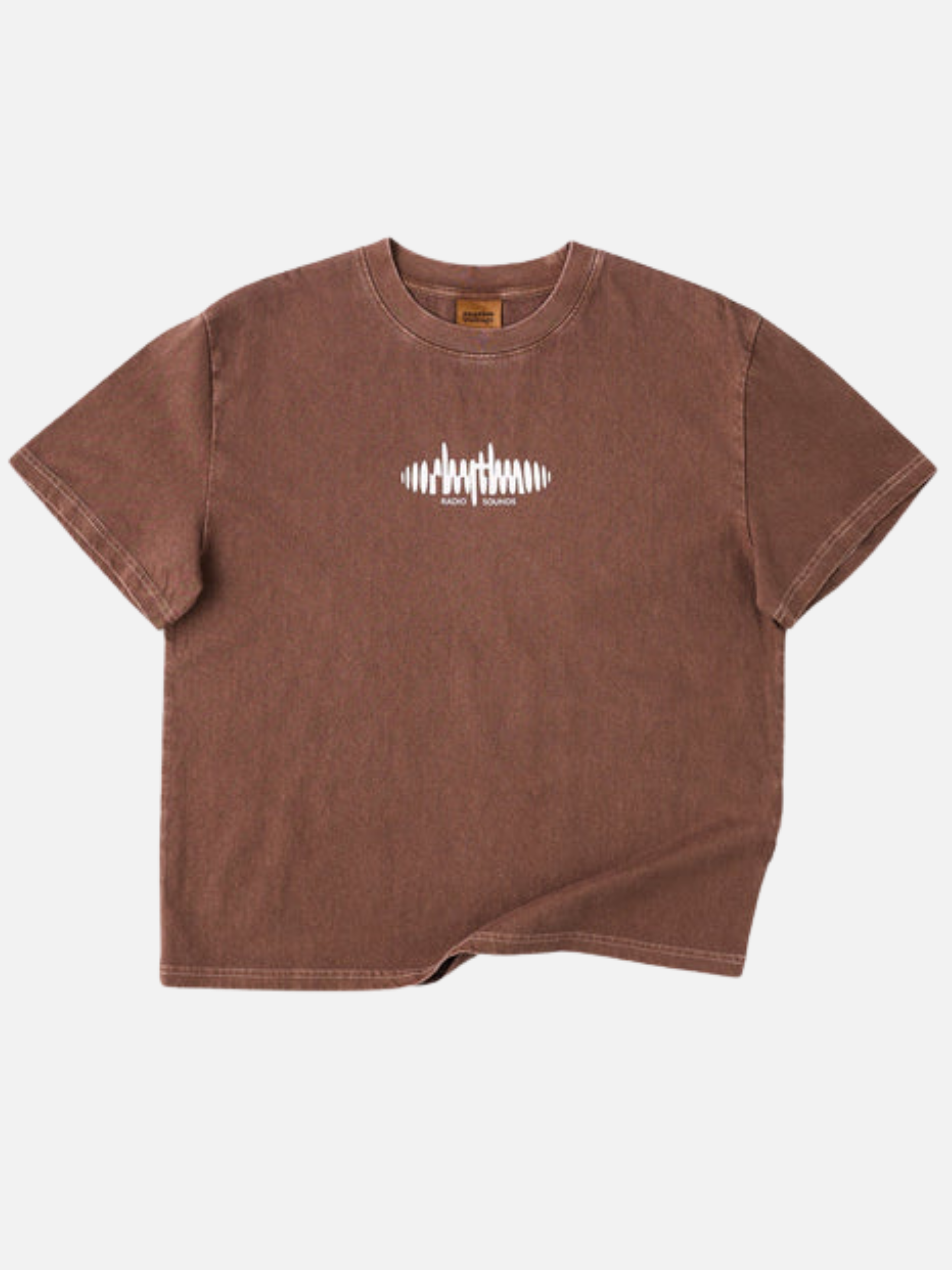 Rhythm Sounds Contrast Band T-Shirt - Chocolate