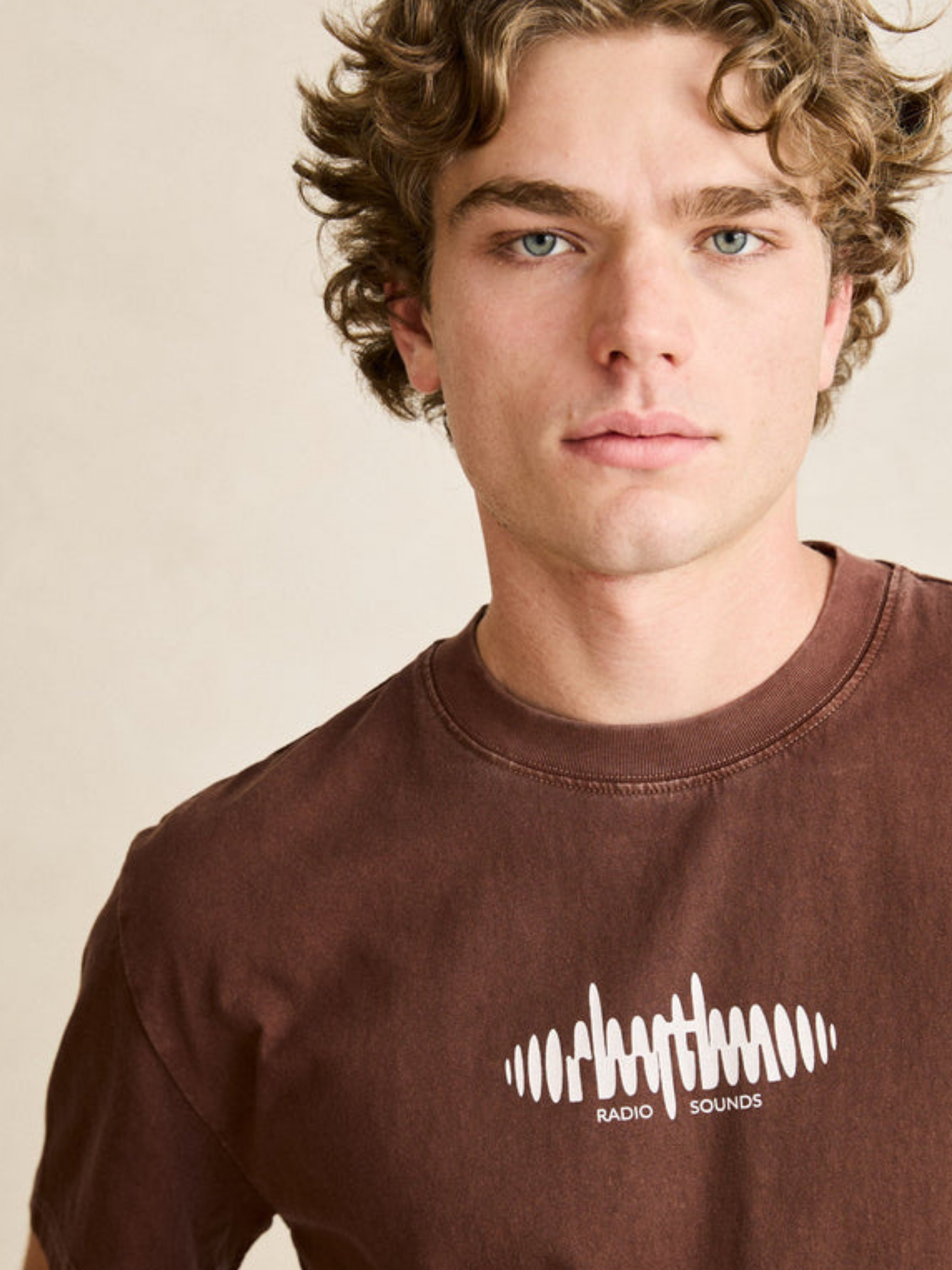 Rhythm Sounds Contrast Band T-Shirt - Chocolate