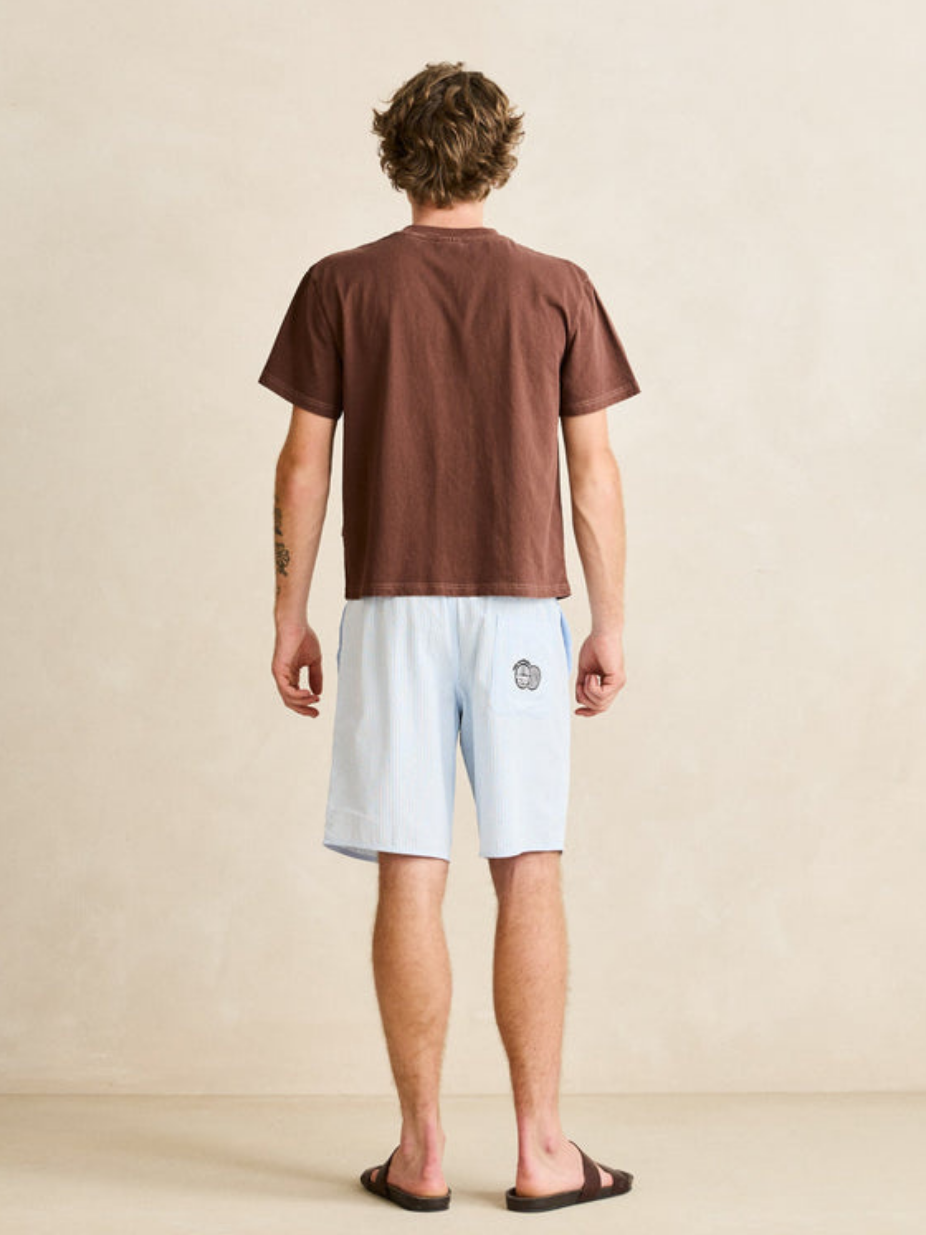 Rhythm Sounds Contrast Band T-Shirt - Chocolate