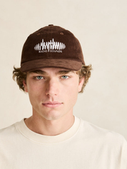 Rhythm Sounds Cord Cap Chocolate Brown Men’s Accessories Embroidered Patch Corduroy Hat Athens GA Georgia Kempt Menswear Store Near Me