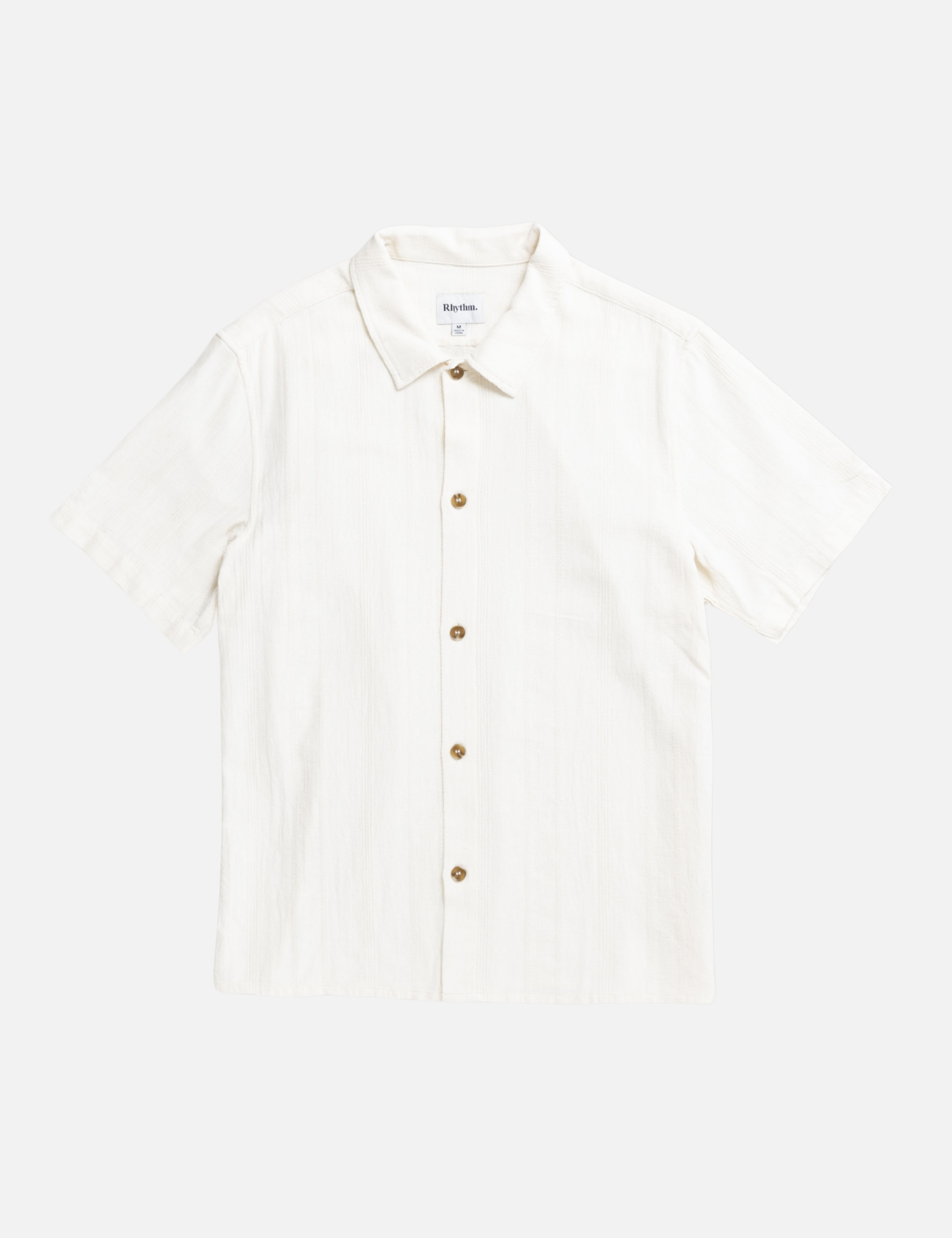 Rhythm Sundown SS Short Sleeve Shirt Button Down Collared Men’s Tops for Men Casual Shit for Guys Natural White Closet Basic Staple Shirt for Guys Athens GA Georgia Kempt Menswear Store Near Me