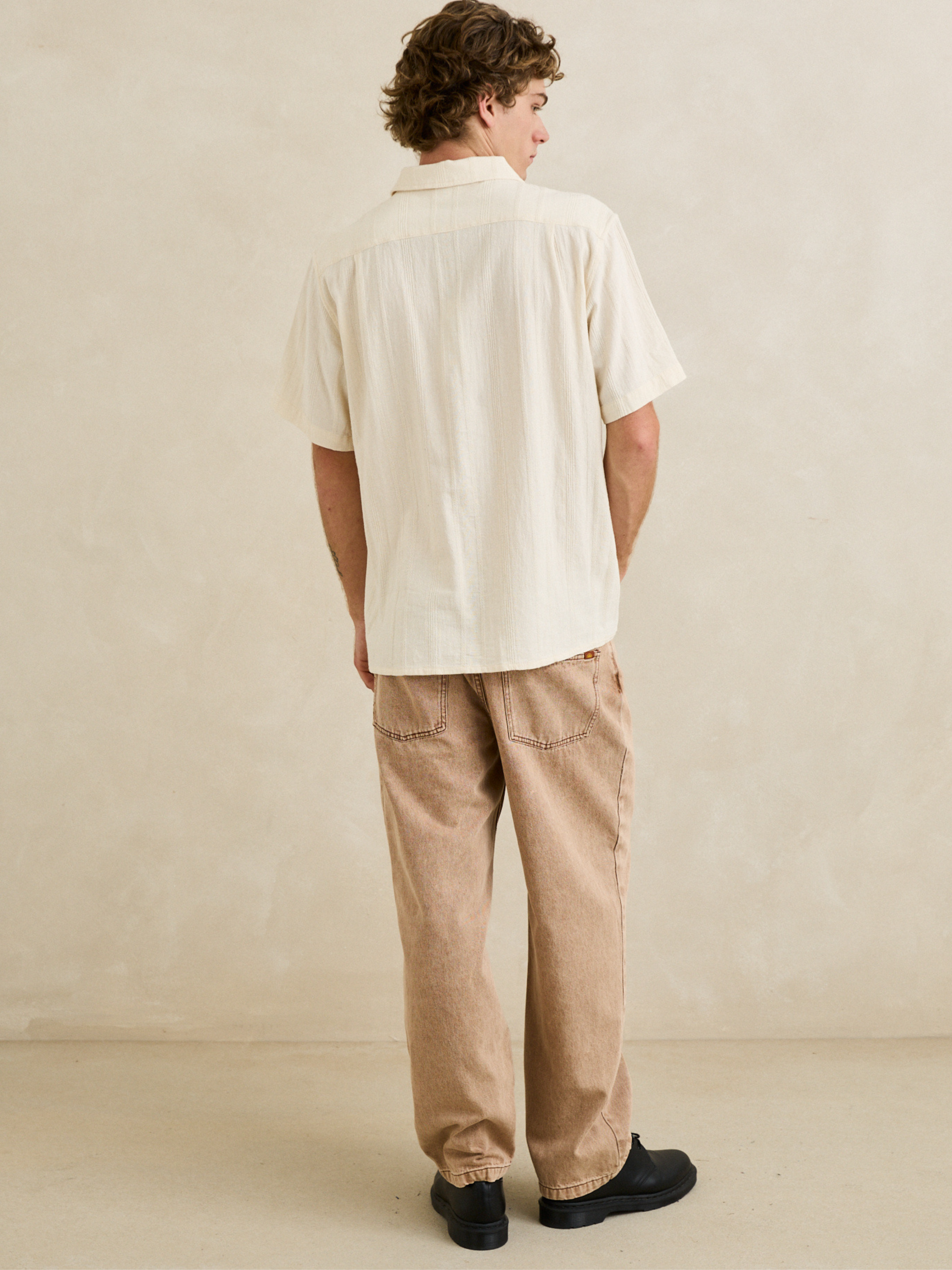 Rhythm Sundown SS Short Sleeve Shirt Button Down Collared Men’s Tops for Men Casual Shit for Guys Natural White Closet Basic Staple Shirt for Guys Athens GA Georgia Kempt Menswear Store Near Me