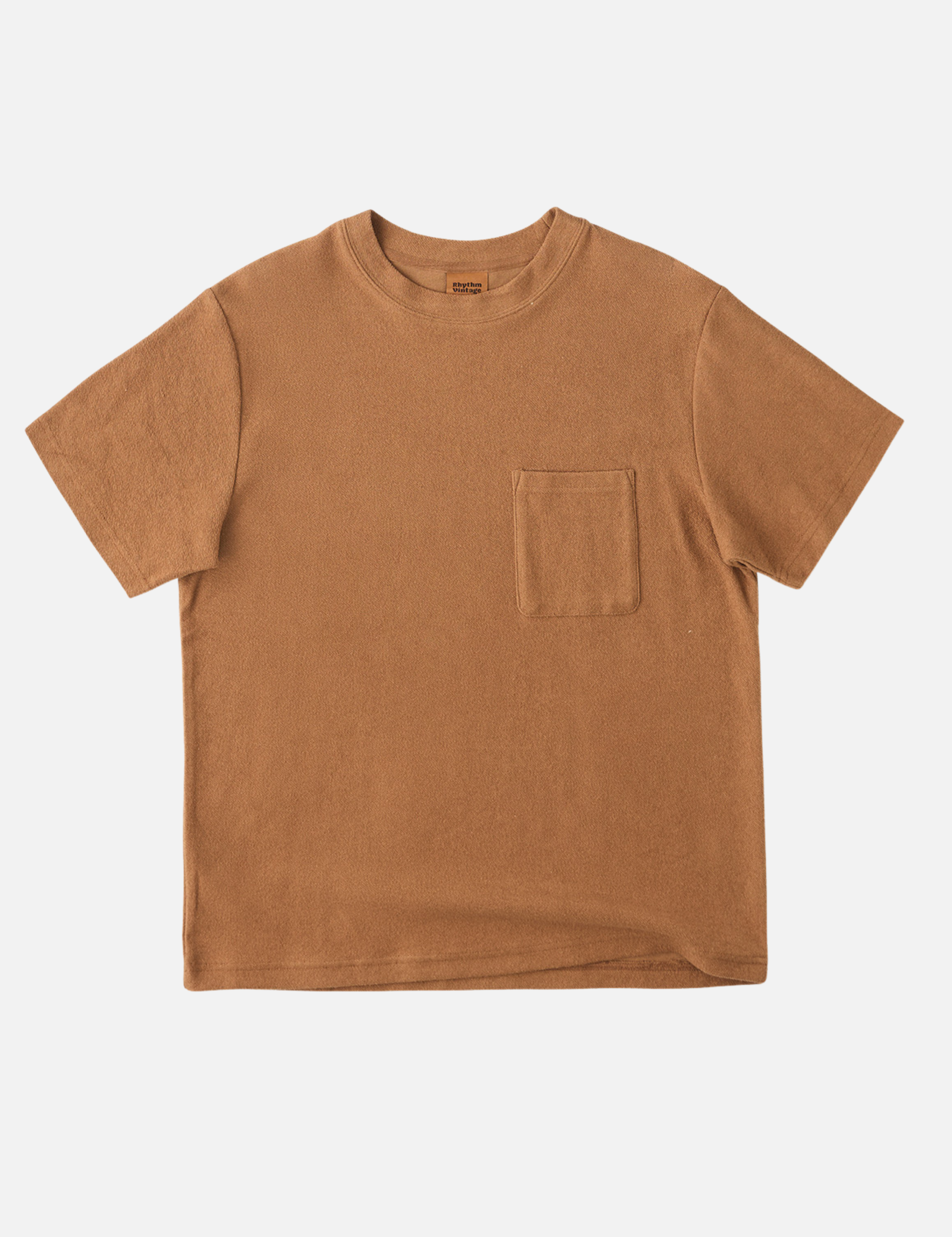 Rhythm Terry SS Short Sleeve T-Shirt Tee Shirt Tobacco Orange Rust  Terrycloth Front Pocket Men’s Summer Tops for Guys Athens GA Georgia Kempt Menswear Store Near Me