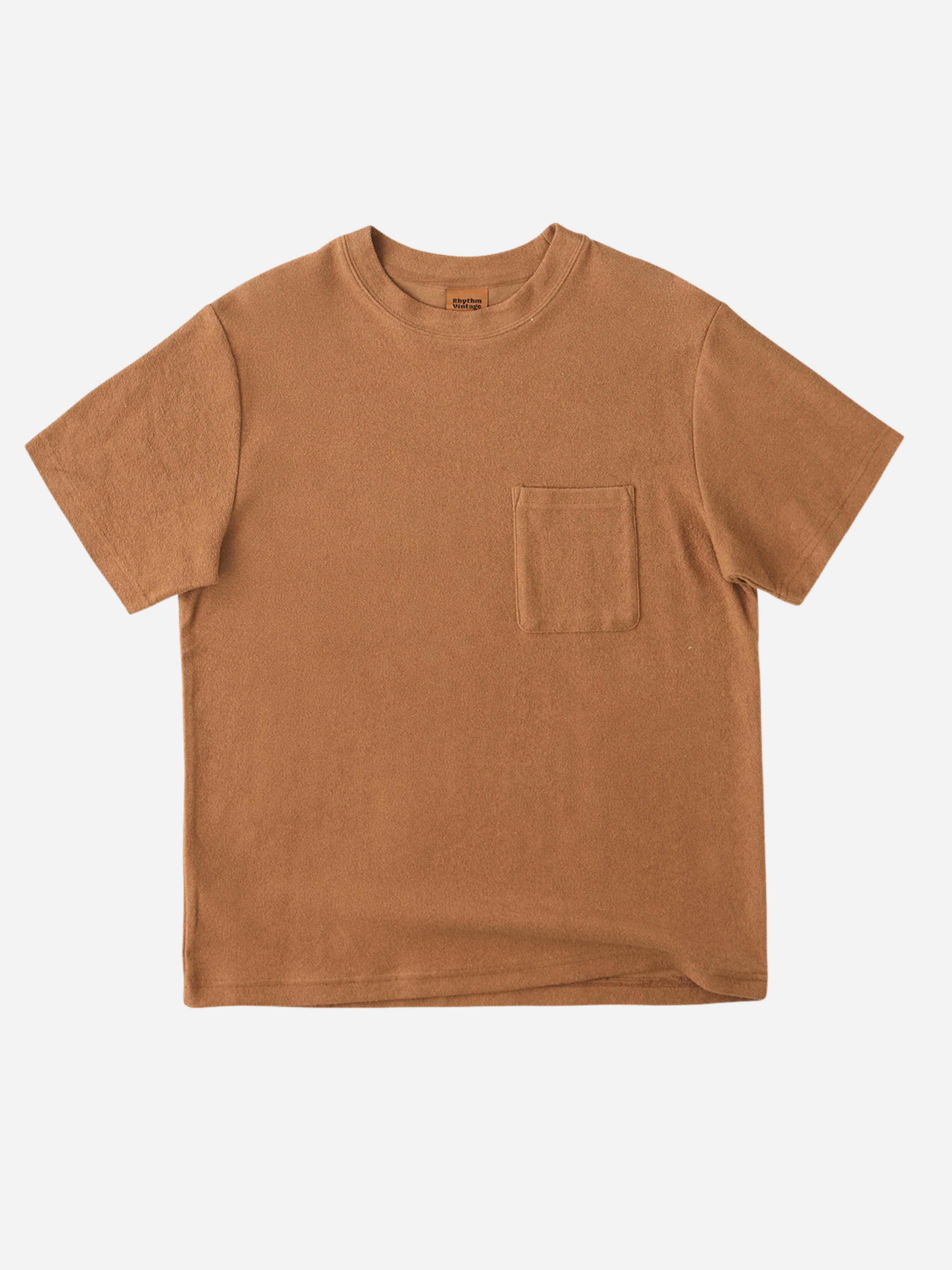 Rhythm Terry SS Short Sleeve T-Shirt Tee Shirt Tobacco Orange Rust  Terrycloth Front Pocket Men’s Summer Tops for Guys Athens GA Georgia Kempt Menswear Store Near Me