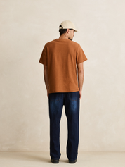 Rhythm Terry SS Short Sleeve T-Shirt Tee Shirt Tobacco Orange Rust  Terrycloth Front Pocket Men’s Summer Tops for Guys Athens GA Georgia Kempt Menswear Store Near Me