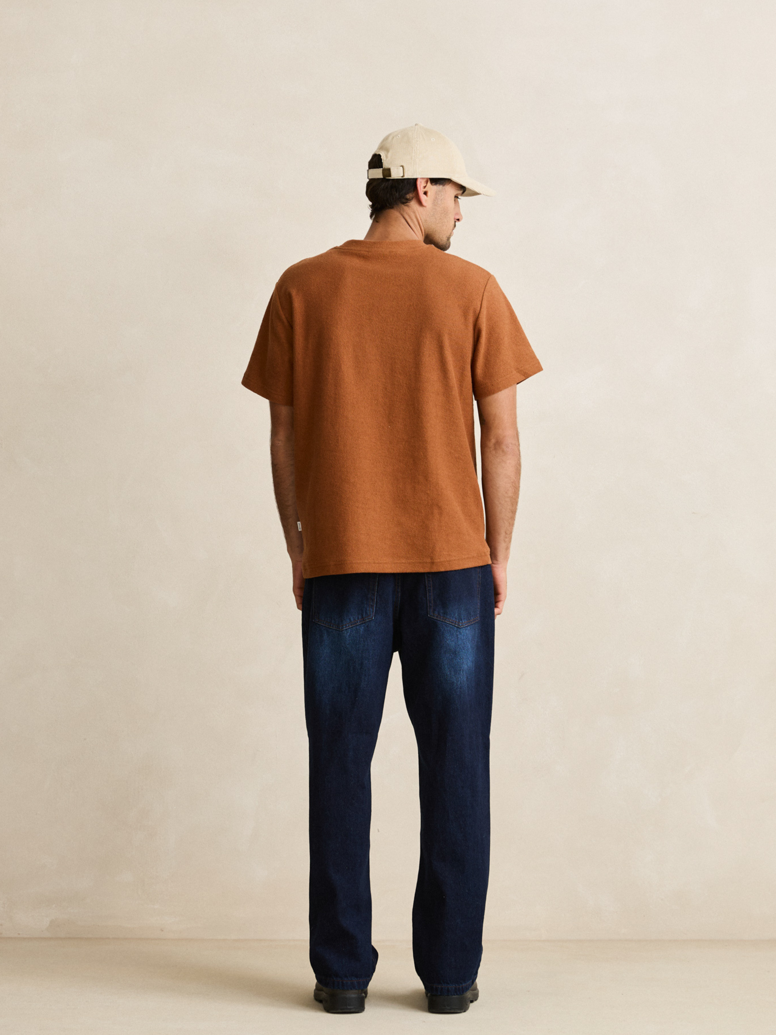 Rhythm Terry SS Short Sleeve T-Shirt Tee Shirt Tobacco Orange Rust  Terrycloth Front Pocket Men’s Summer Tops for Guys Athens GA Georgia Kempt Menswear Store Near Me