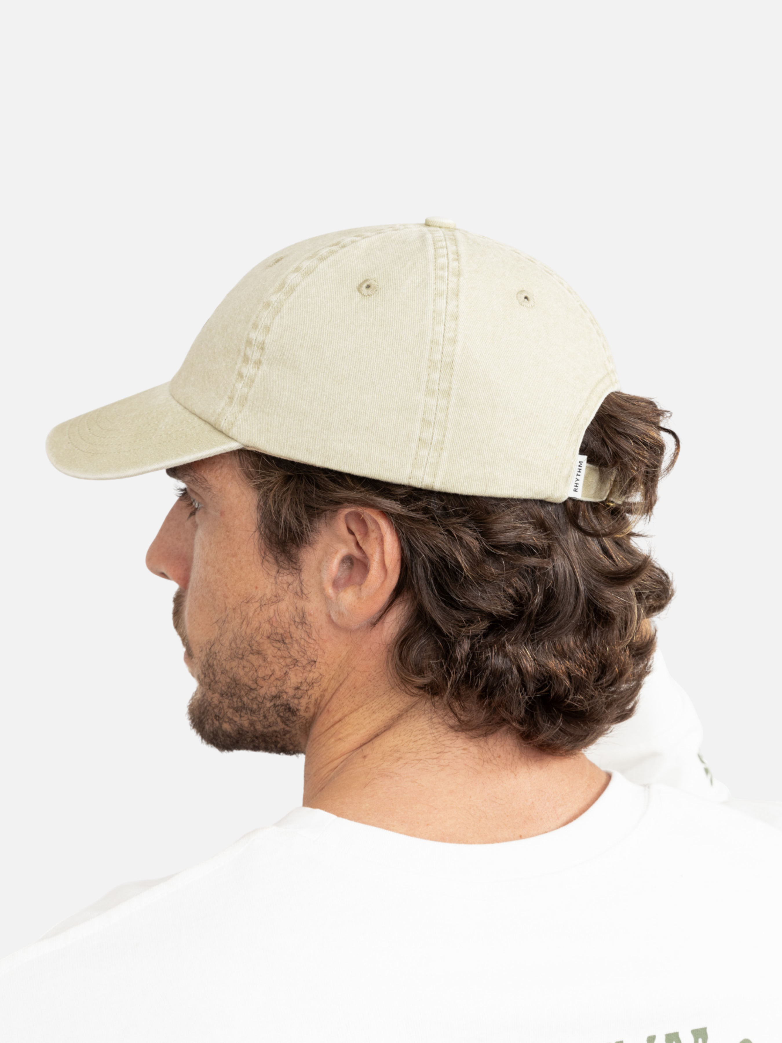 Rhythm Traction Cap Natural Cream White Brown Embroidery Canvas Cotton Unstructured Men’s Cap for Men Athens GA Georgia Kempt Menswear Store Near Me