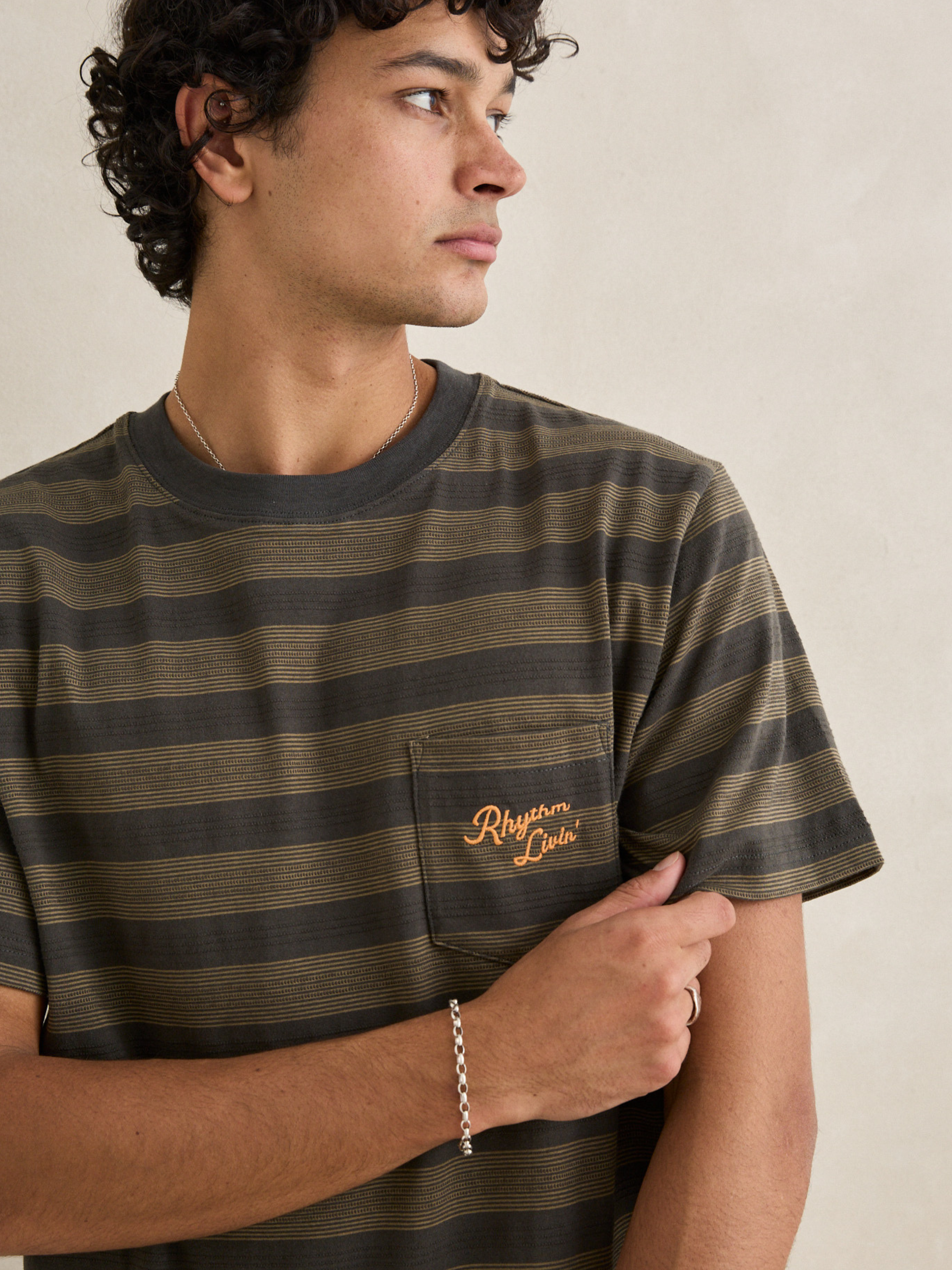 Rhythm Vintage Jacquard Stripe T-Shirt