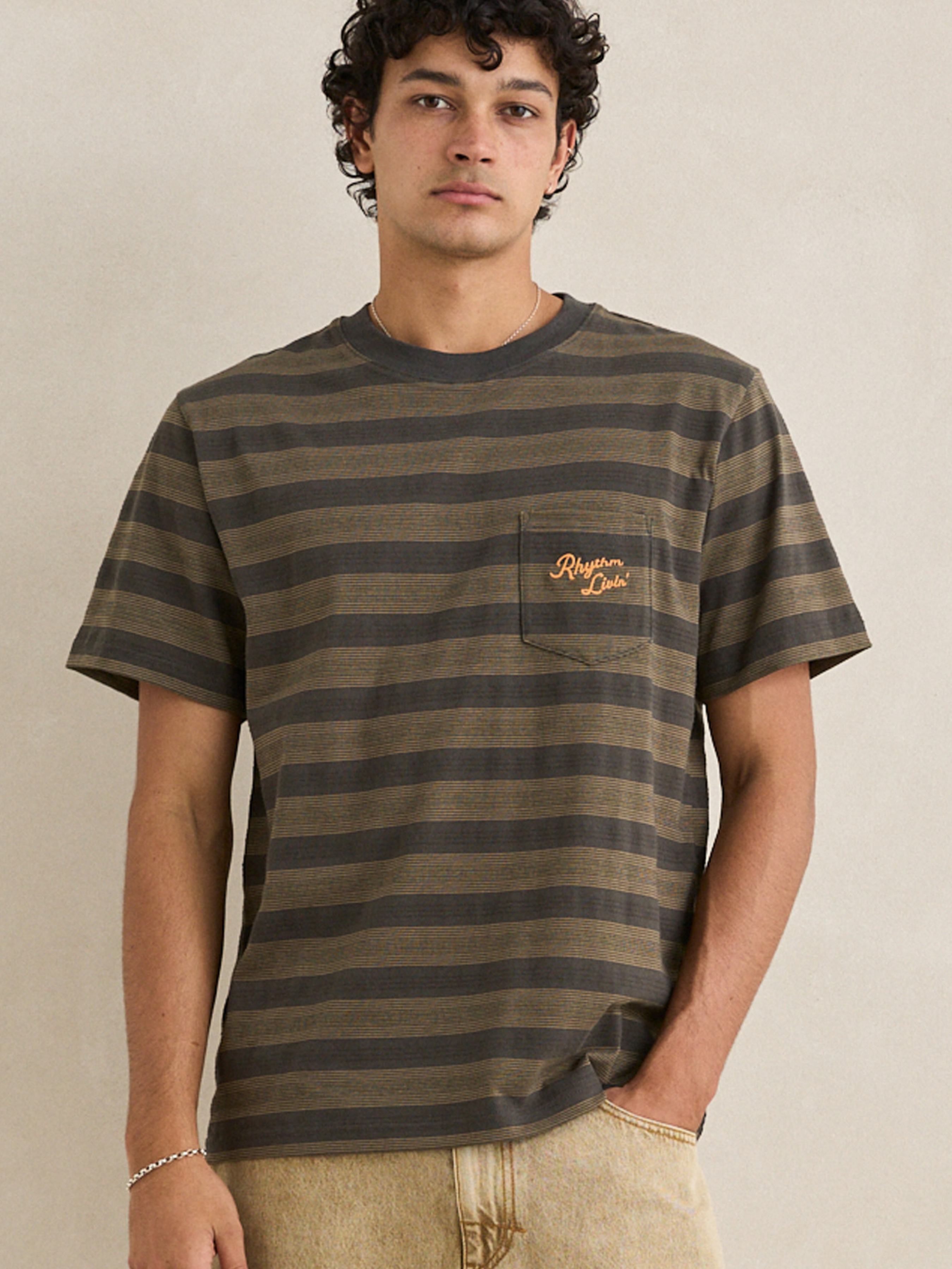 Rhythm Vintage Jacquard Stripe T-Shirt