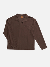 Rhythm Vintage Terry LS Polo - Chocolate