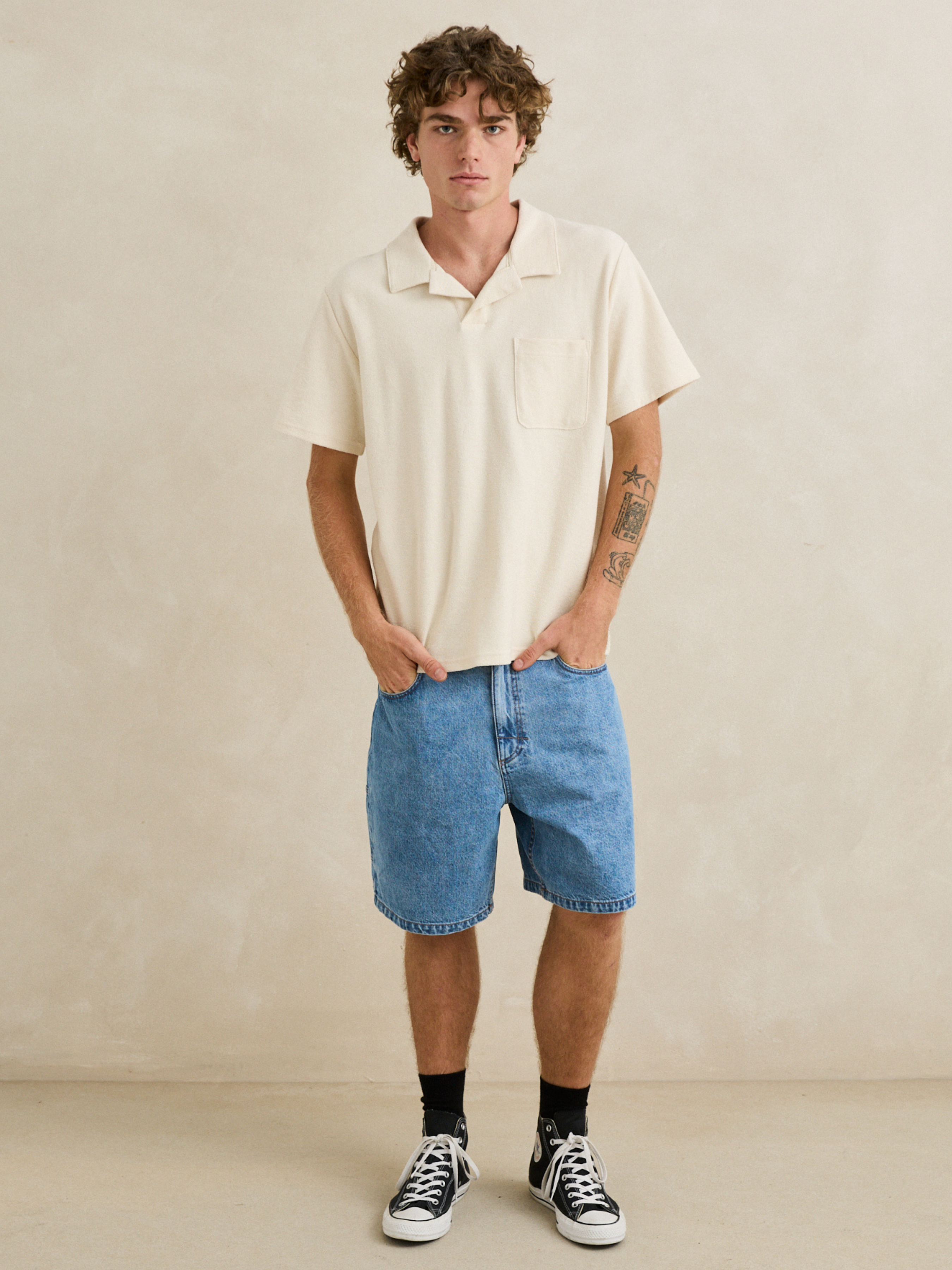 Rhythm Vintage Terry Polo - Natural