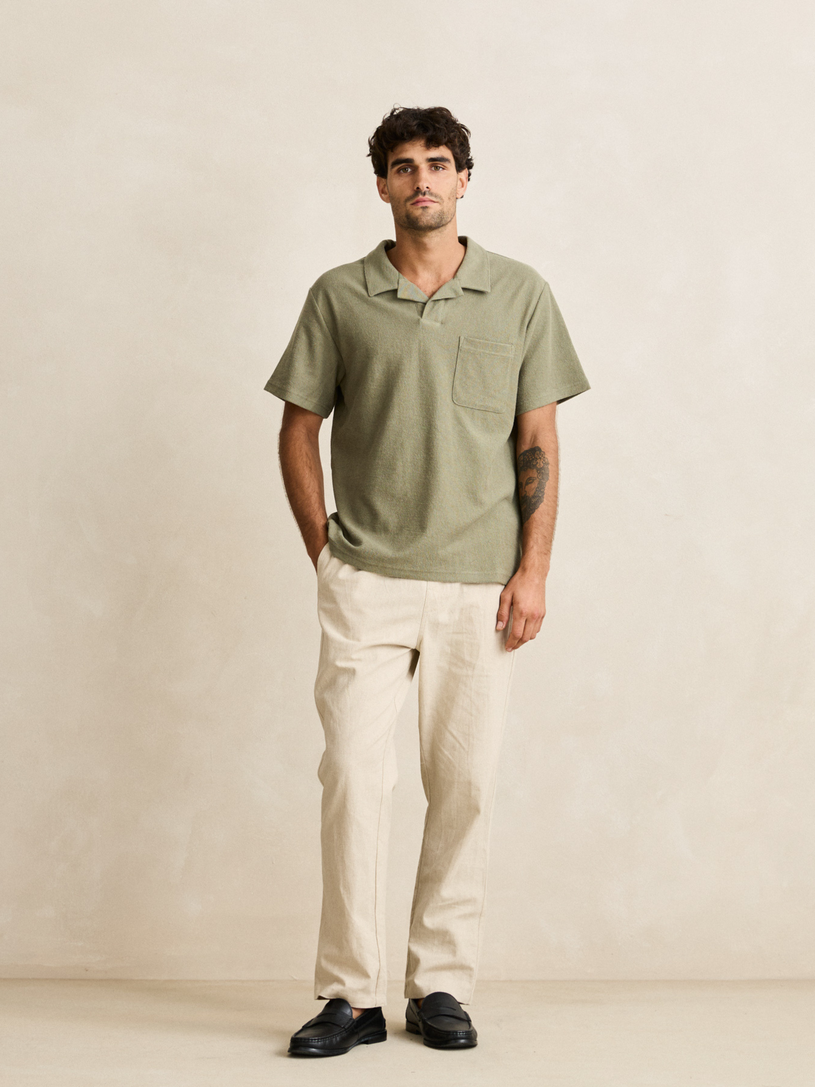 Rhythm Vintage Terry Polo - Sage