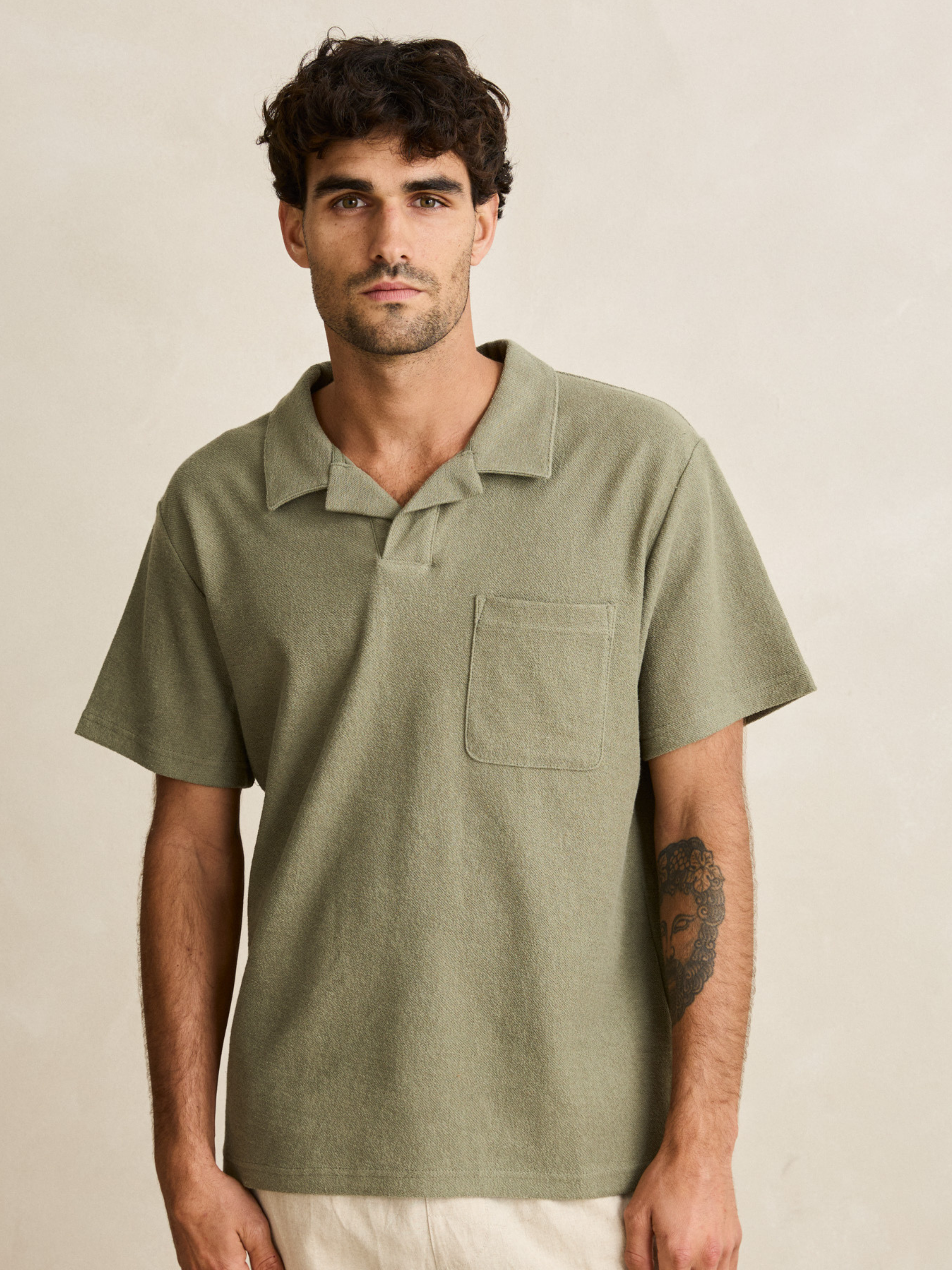 Rhythm Vintage Terry Polo - Sage