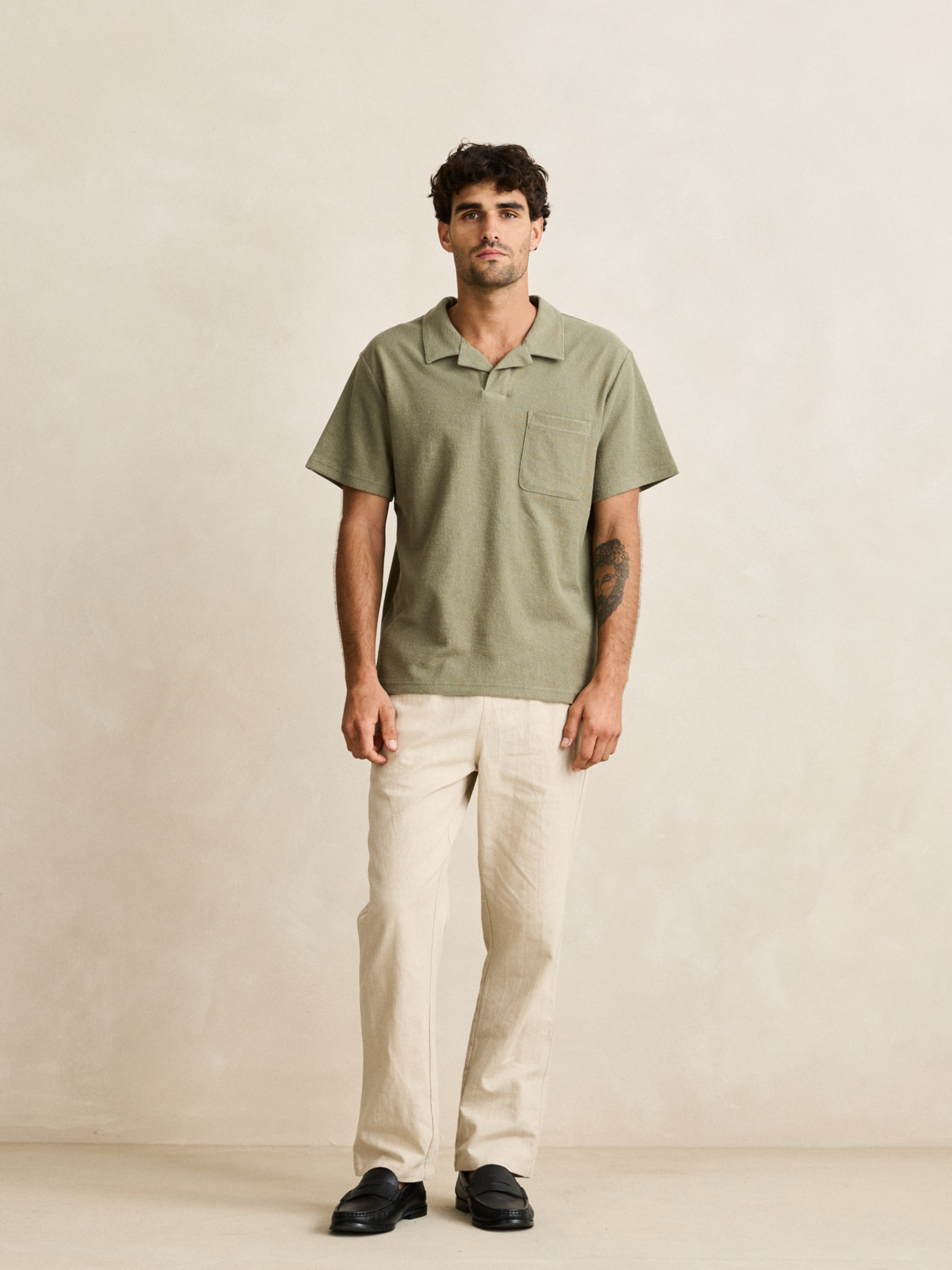 Rhythm Vintage Terry Polo - Sage