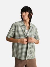 Rhythm Phases Relaxed SS Shirt Green Men's Oversized Button Up Relaxed Short Sleeve Shirt For Men Athens GA Kempt Men's Clothing Shop Near Me