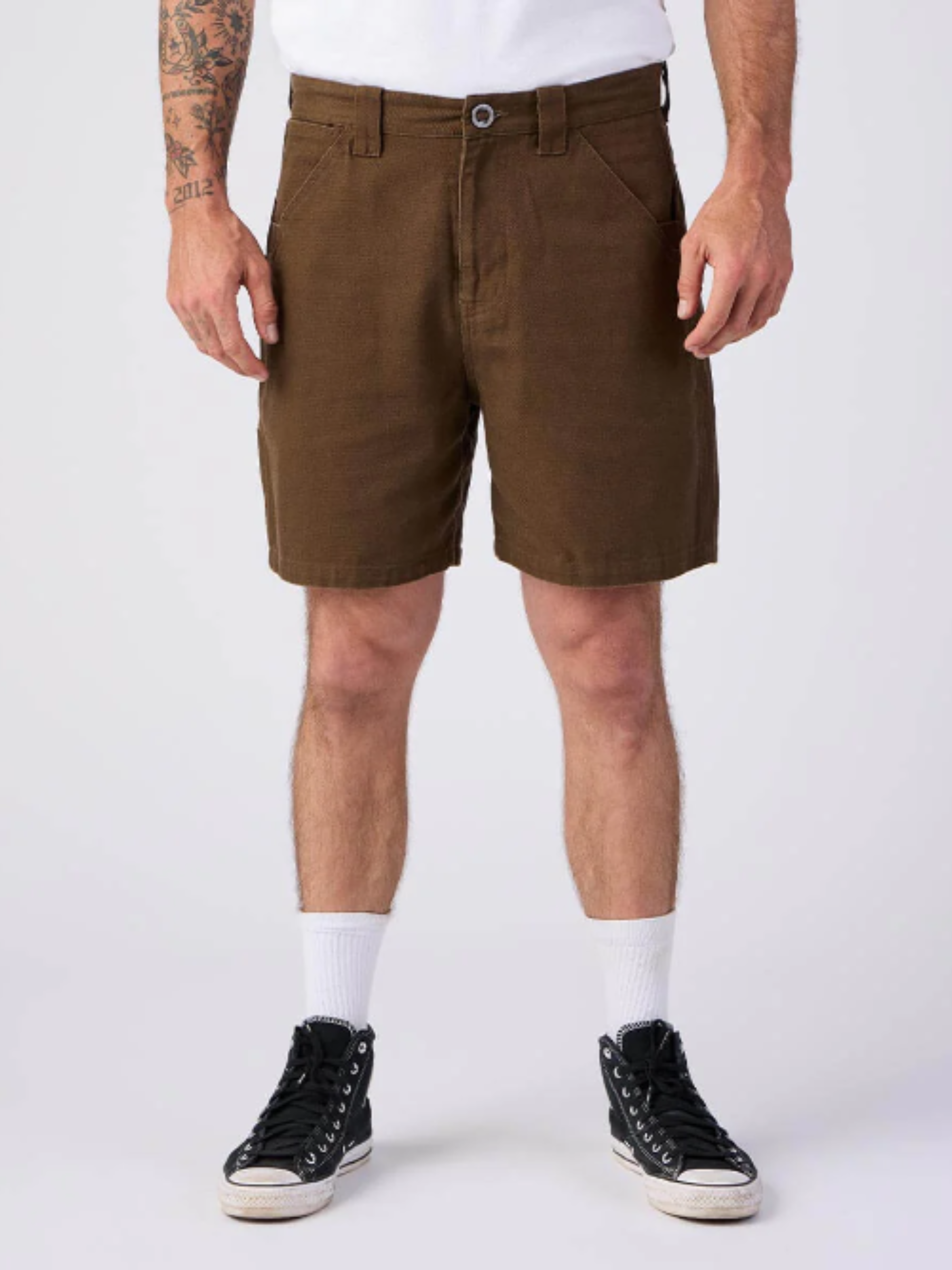 Seager Bison Canvas Cotton Shorts Tobacco Brown Chocolate 6 7 inch inseam Utility Pockets Men’s Shorts for Men Summer Bottoms for Guys Seager Western Brand Athens GA Georgia Kempt Menswear Store Near Me