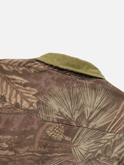 Seager Canvas Cotton Over Shirt Bison Workshirt in Seager Camo - zoom collar back