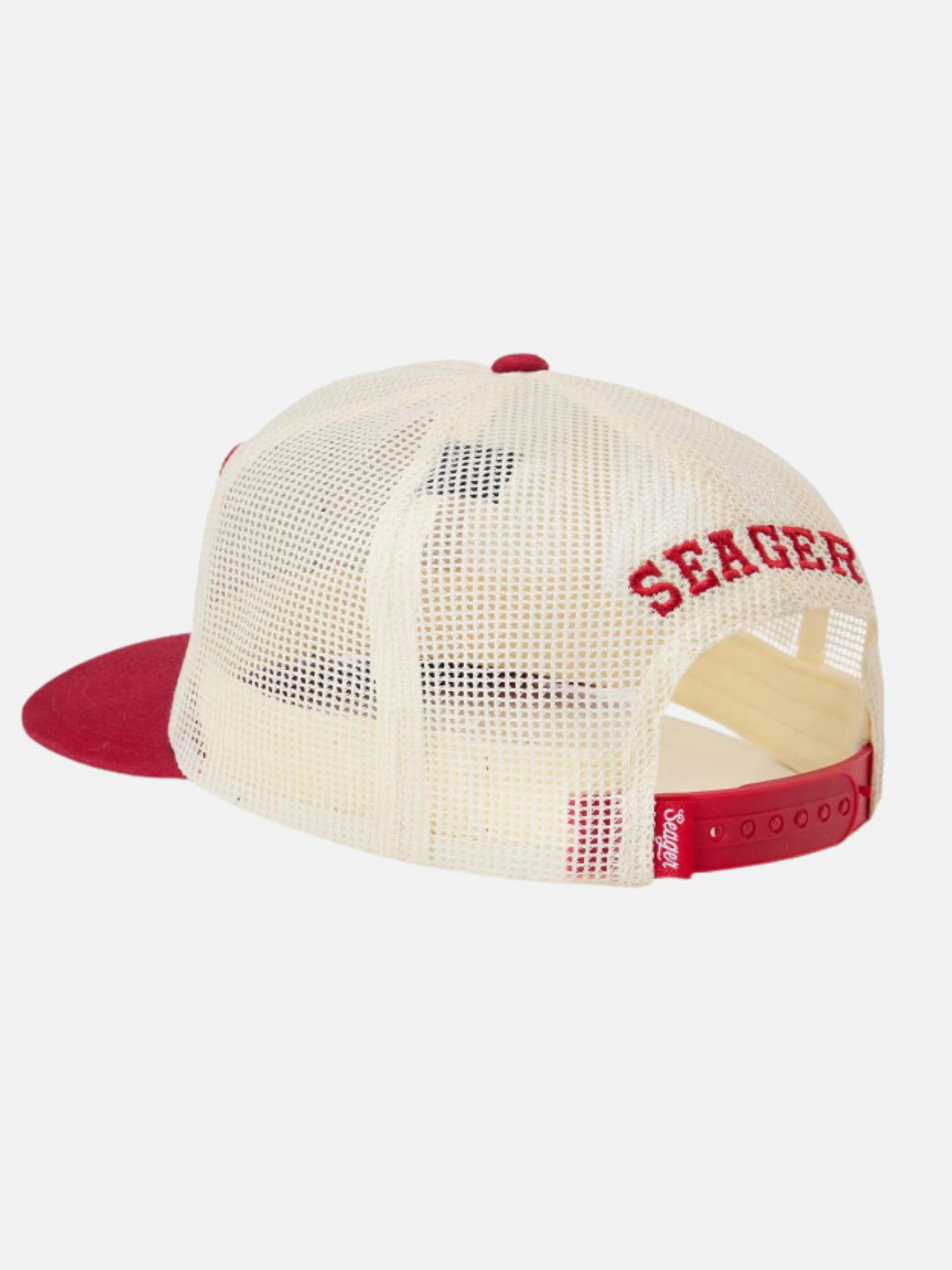Seager Keep It Country Mesh Trucker Hat Cream Red Patch High Profile Two Tone Hats for Guys Men’s Accessories for Men Athens GA Georgia Kempt Menswear Store Near Me