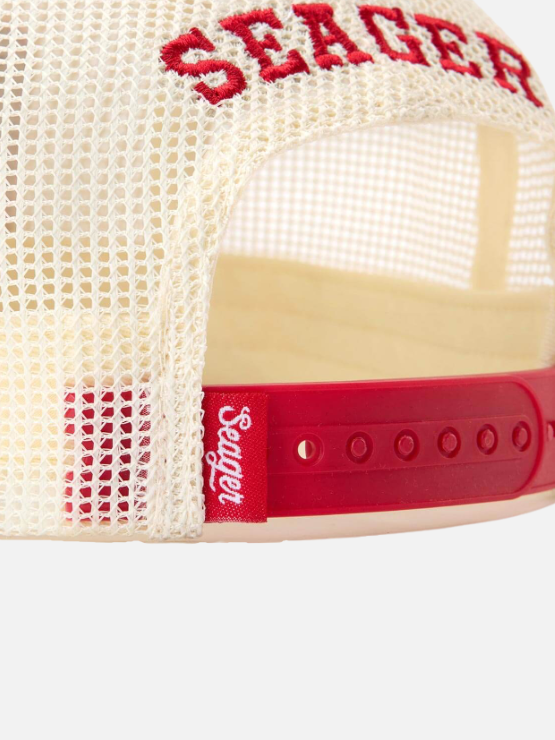 Seager Keep It Country Mesh Trucker Hat Cream Red Patch High Profile Two Tone Hats for Guys Men’s Accessories for Men Athens GA Georgia Kempt Menswear Store Near Me
