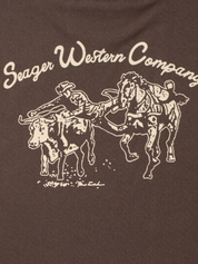 Seager Los Rios Tee Java Brown Graphic T-Shirt for Men Back and Chest Graphics Men’s Tops for Men Seager Western Brand Athens GA Georgia Kempt Menswear Store Near Me