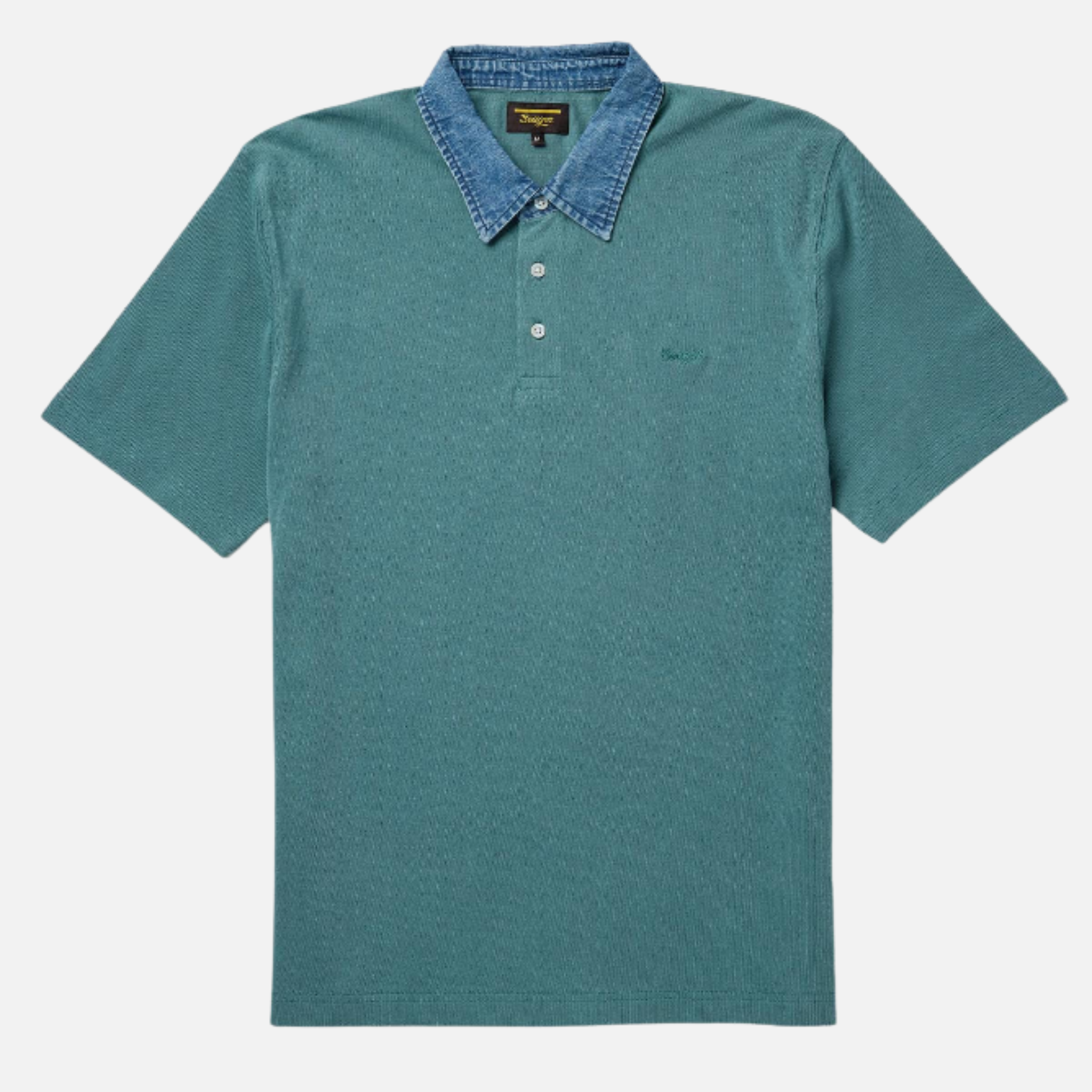 Seager Western Brand Mallet Polo Evergreen Denim Collar Casual Summer Polo for Men Men’s Tops for Guy Athens GA Georgia Kempt Menswear Store Near Me