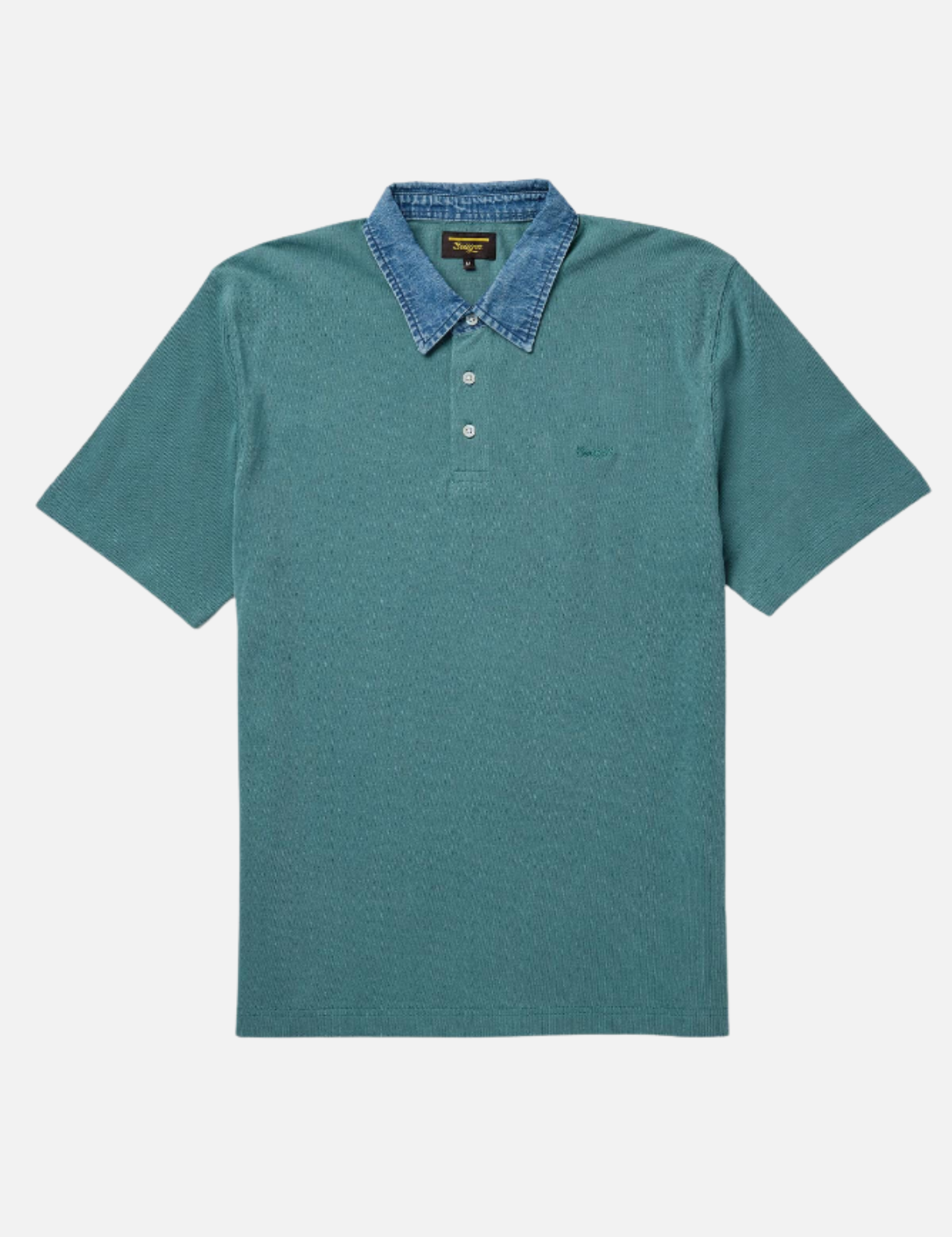 Seager Western Brand Mallet Polo Evergreen Denim Collar Casual Summer Polo for Men Men’s Tops for Guy Athens GA Georgia Kempt Menswear Store Near Me