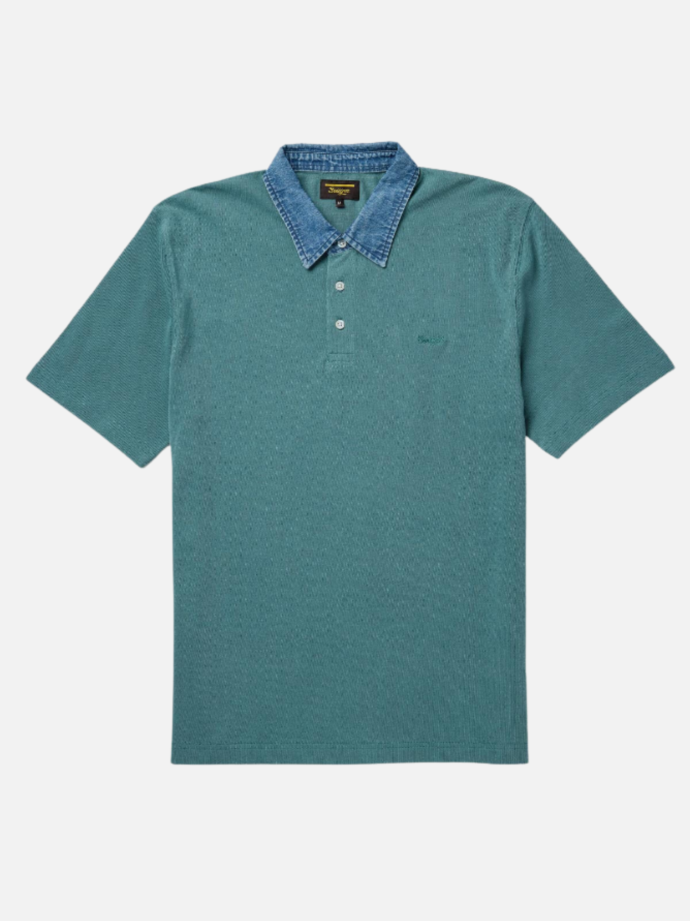 Seager Western Brand Mallet Polo Evergreen Denim Collar Casual Summer Polo for Men Men’s Tops for Guy Athens GA Georgia Kempt Menswear Store Near Me