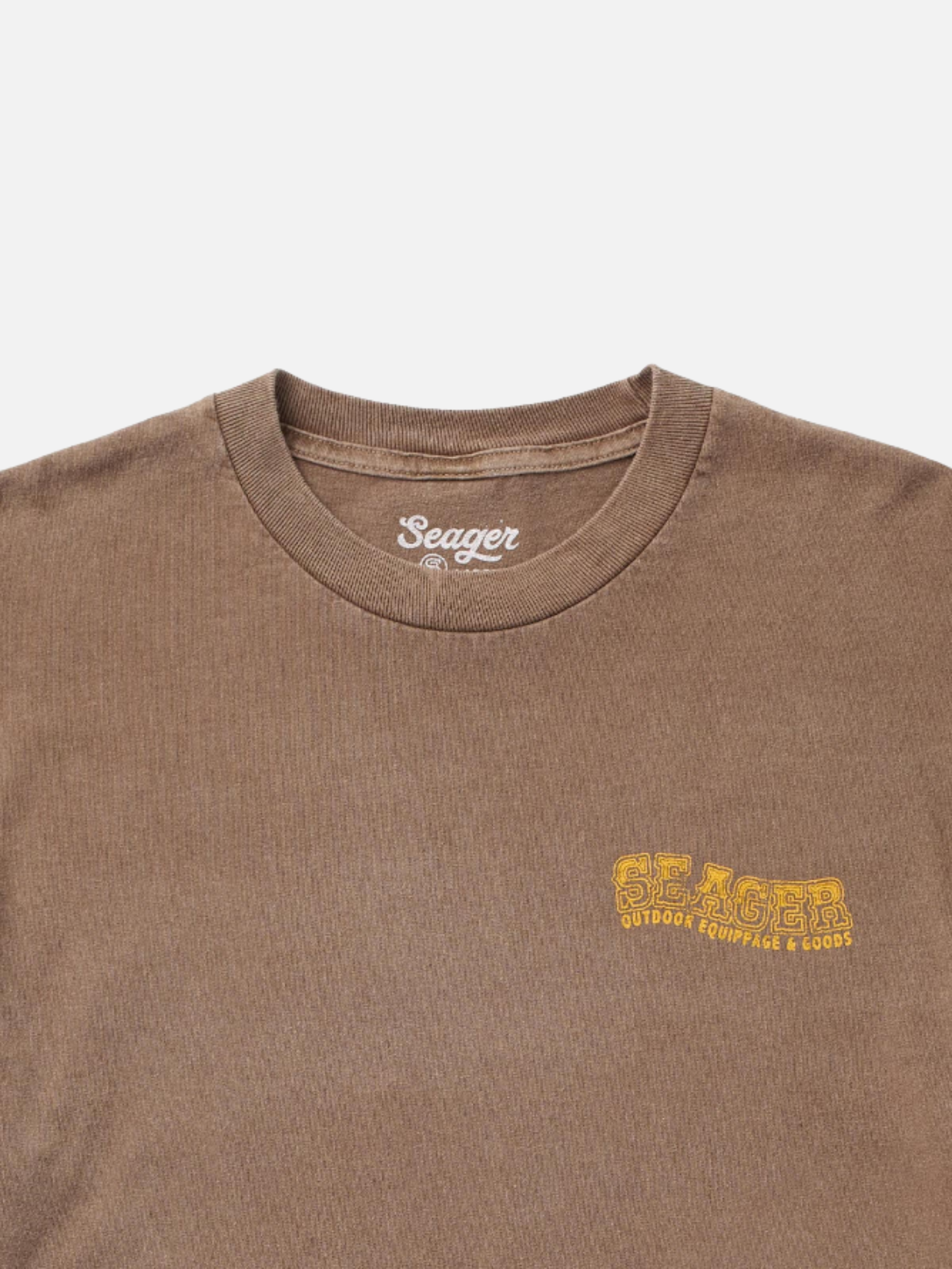 Seager Premium Reserve Tee Pigment Brown Graphic T-Shirt for Men Back and Chest Graphics Men’s Tops for Men Seager Western Brand Athens GA Georgia Kempt Menswear Store Near Me