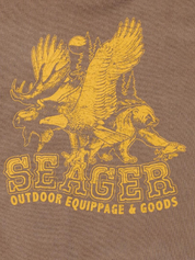Seager Premium Reserve Tee Pigment Brown Graphic T-Shirt for Men Back and Chest Graphics Men’s Tops for Men Seager Western Brand Athens GA Georgia Kempt Menswear Store Near Me