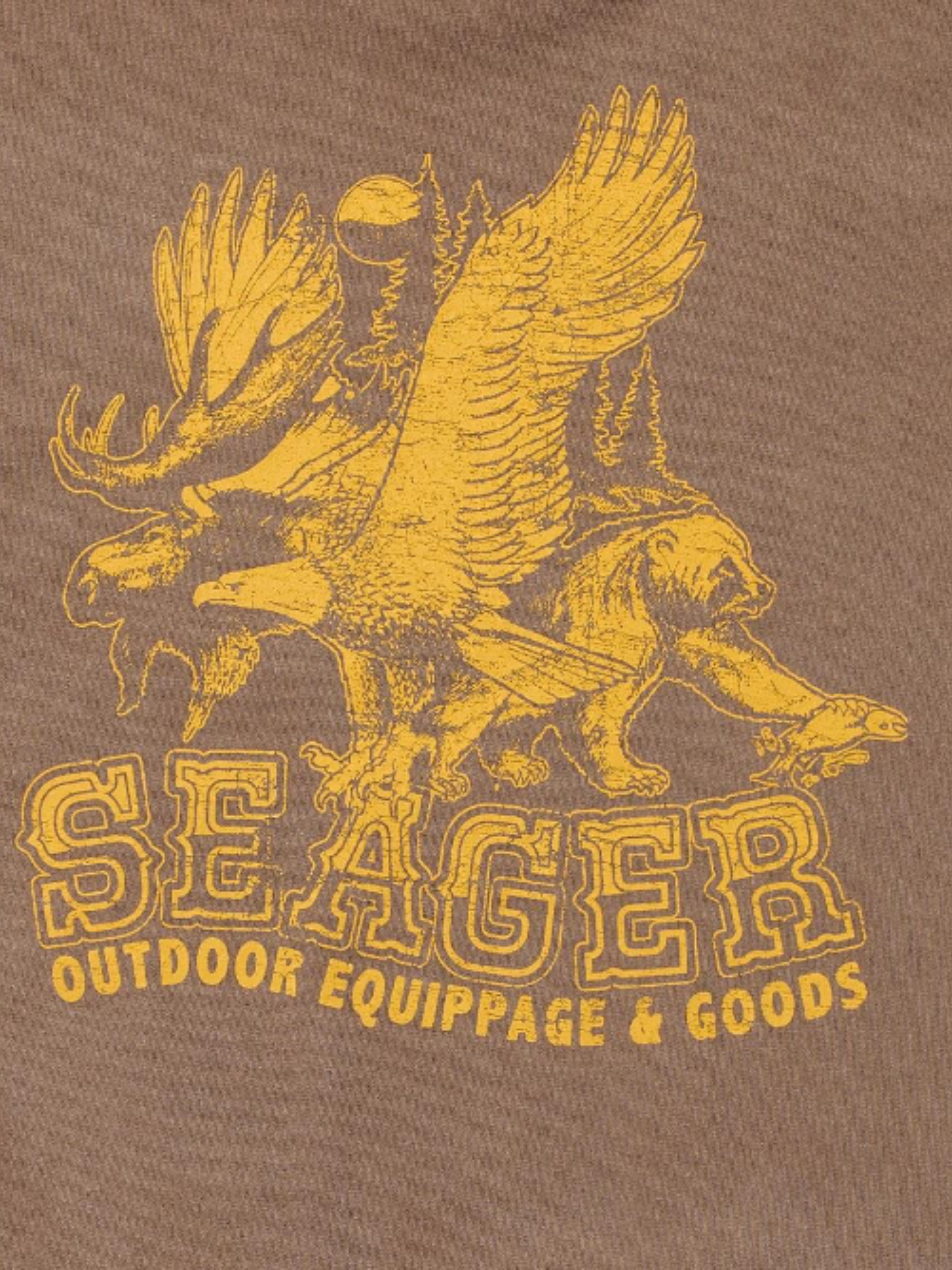 Seager Premium Reserve Tee Pigment Brown Graphic T-Shirt for Men Back and Chest Graphics Men’s Tops for Men Seager Western Brand Athens GA Georgia Kempt Menswear Store Near Me